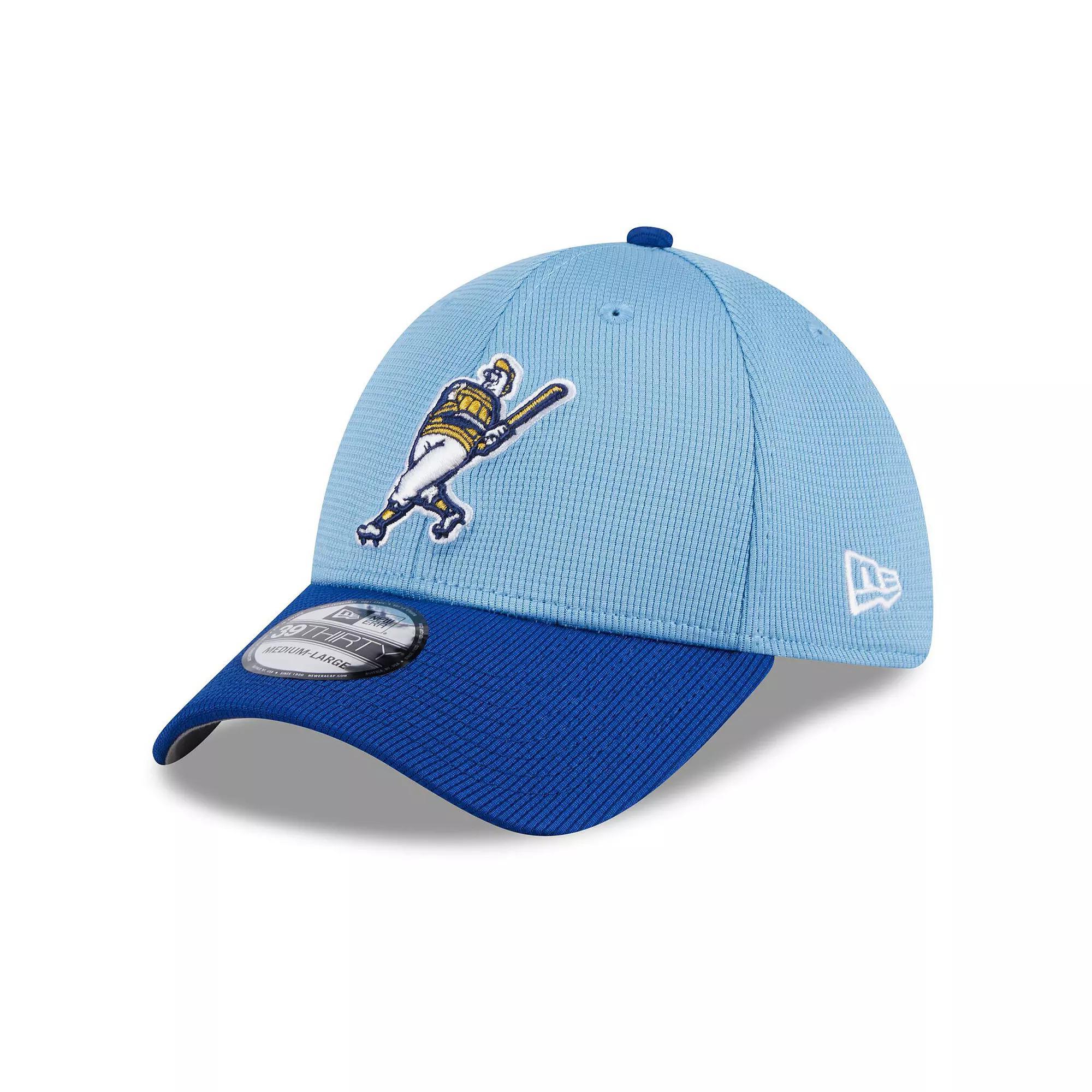 Men's New Era  Light Blue Milwaukee Brewers 2024 Batting Practice 39THIRTY Flex Hat, Size: Small/Medium Product Image