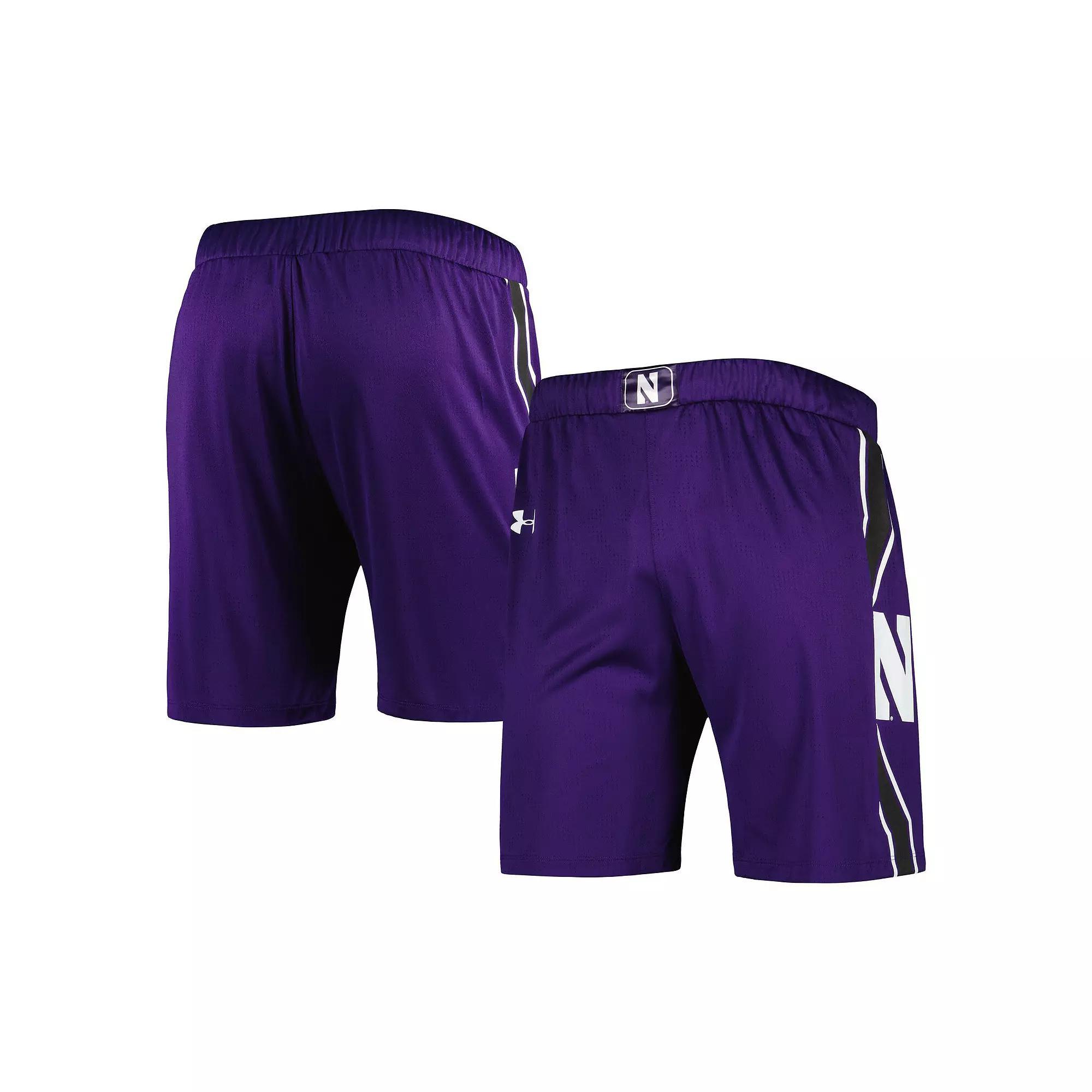 Men's Under Armour Purple Northwestern Wildcats Logo Replica Basketball Shorts,  Product Image