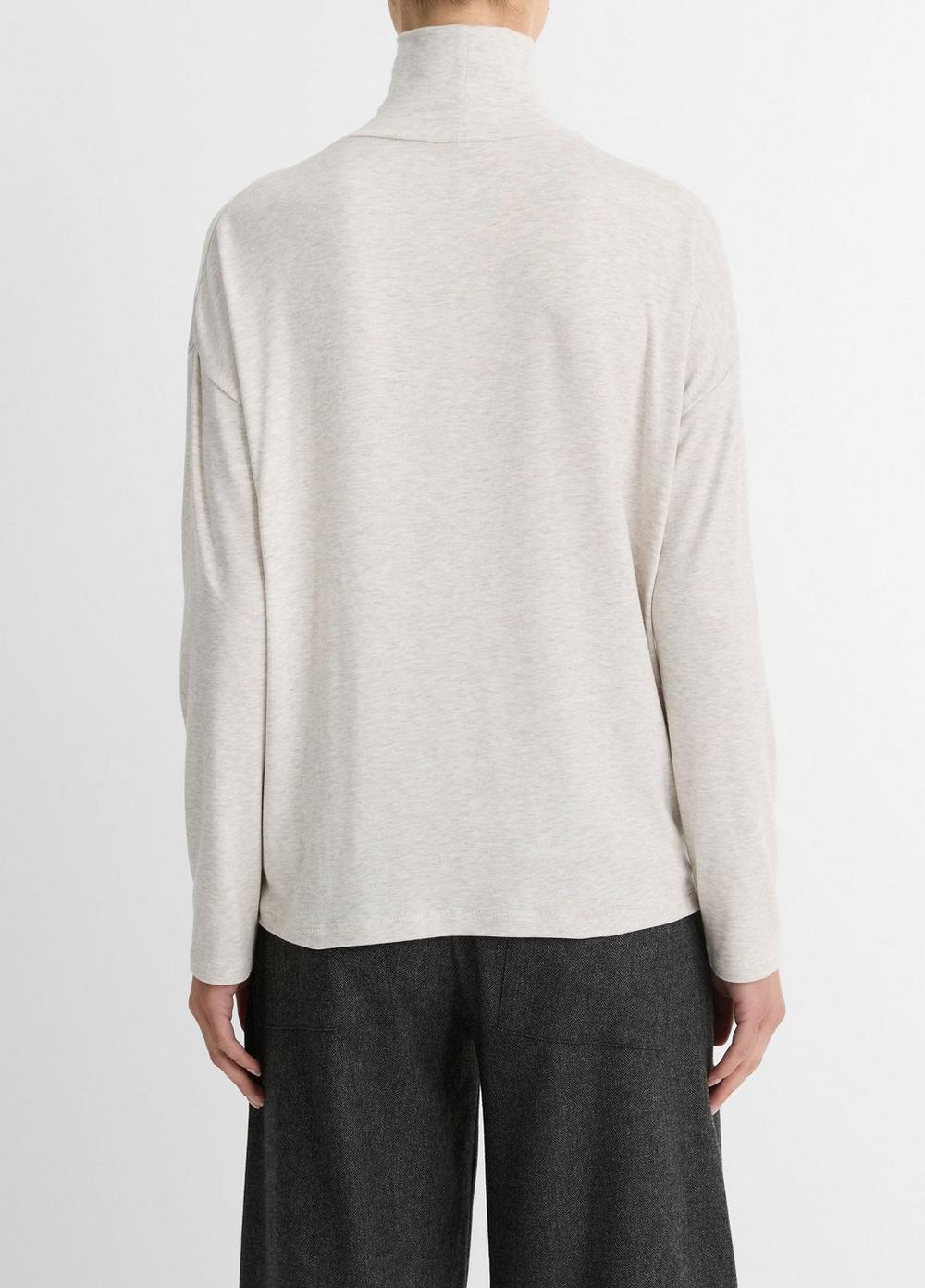 Relaxed Long-Sleeve Turtleneck Top Product Image