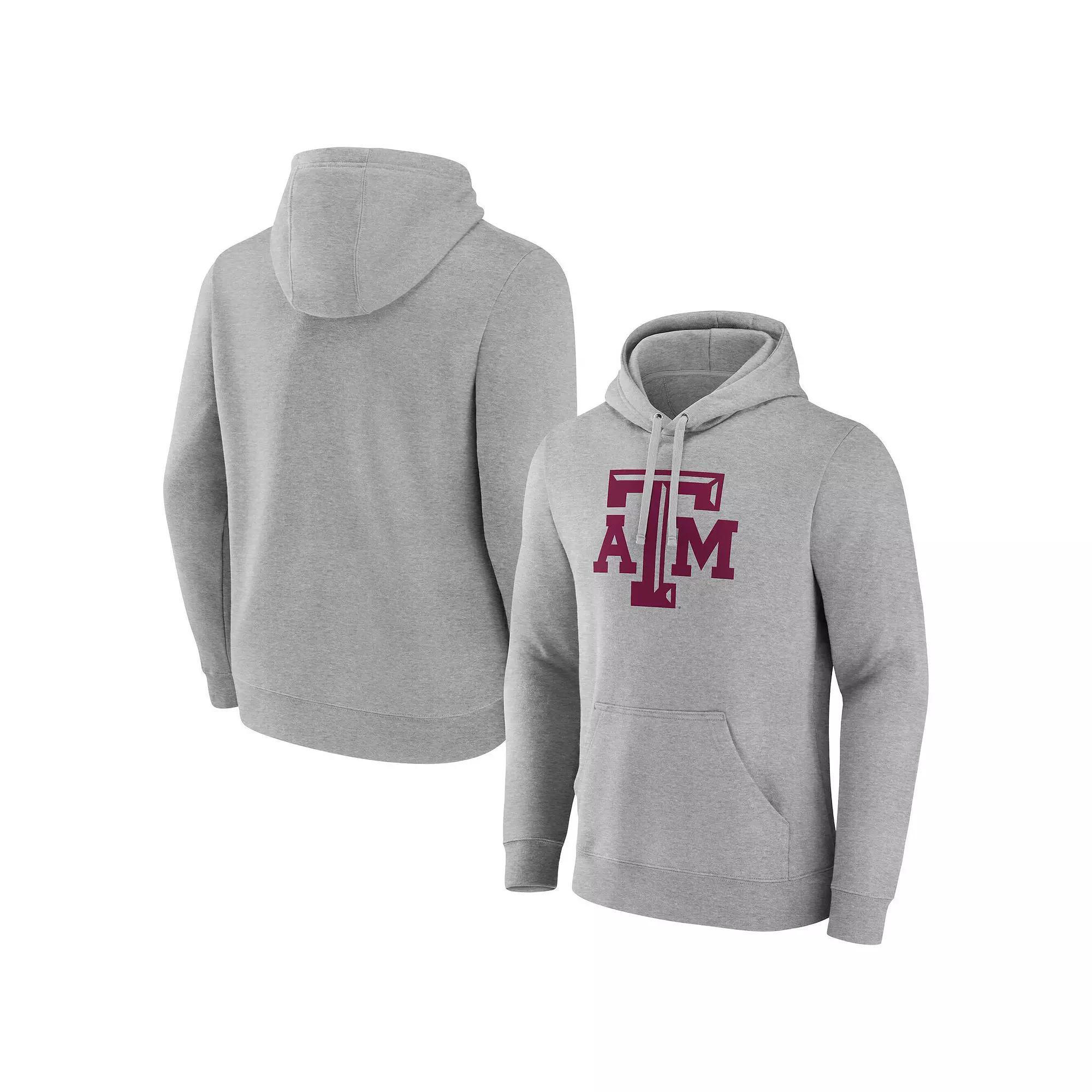 Men's Fanatics Gray Texas A&M Aggies Primary Logo Pullover Hoodie,  Product Image