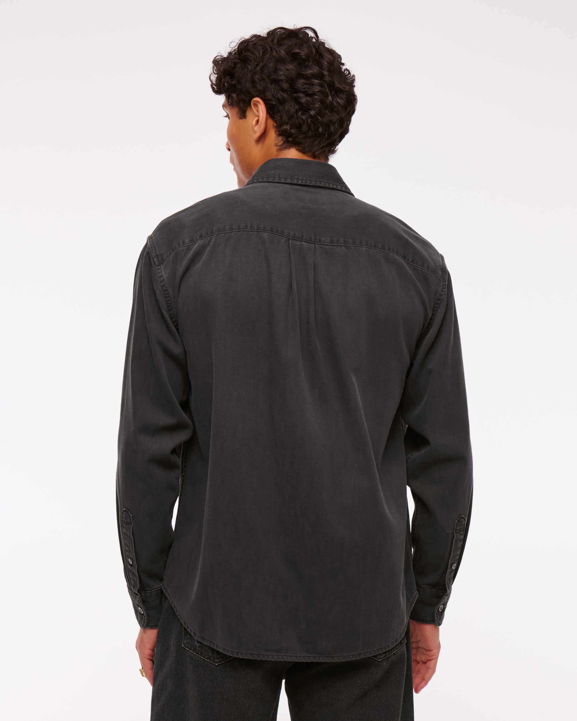 Denim Button-Up Shirt Product Image