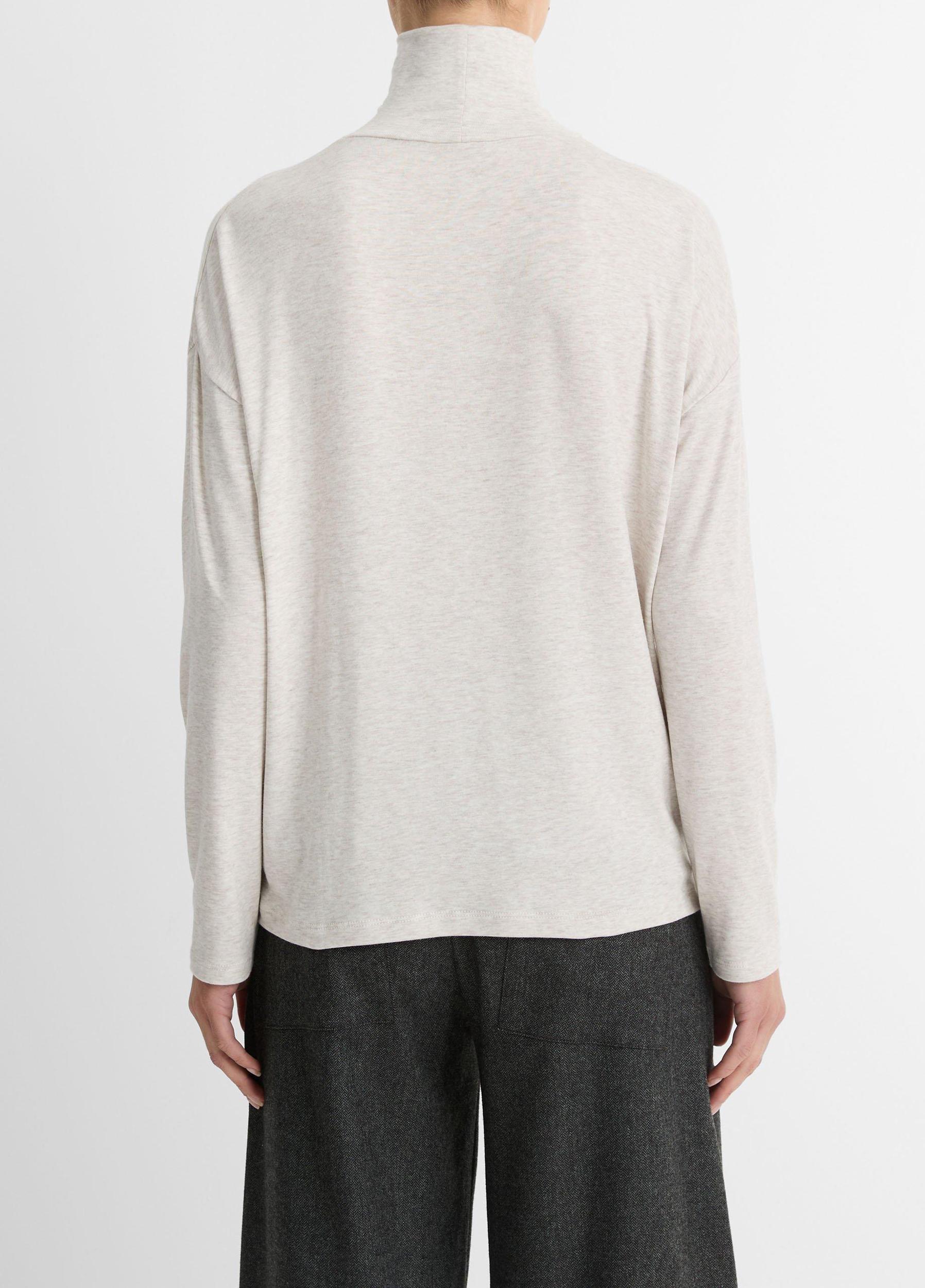 Relaxed Long-Sleeve Turtleneck Top Product Image