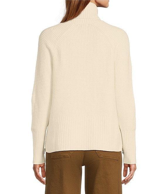 L.L.Bean SuperSoft Waffle Turtleneck Long Sleeve Ribbed Sweater Product Image