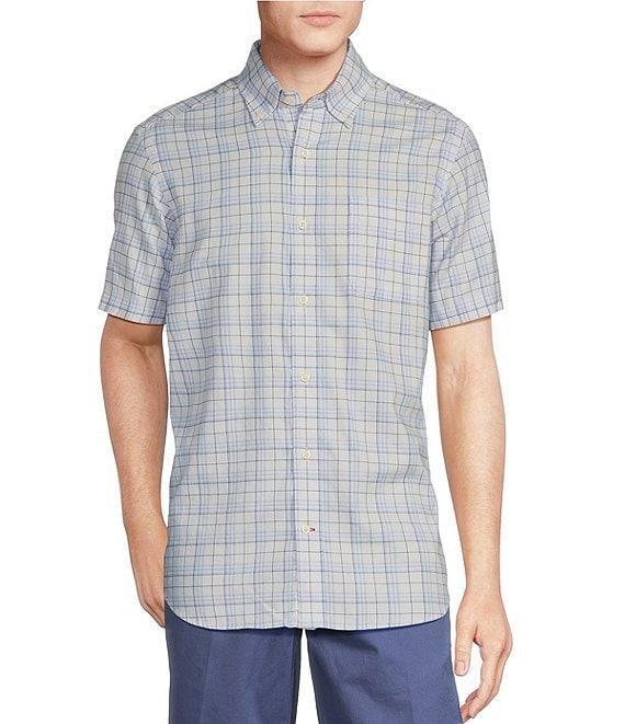 Cremieux Blue Label Lightweight Oxford Plaid Short Sleeve Woven Shirt Product Image