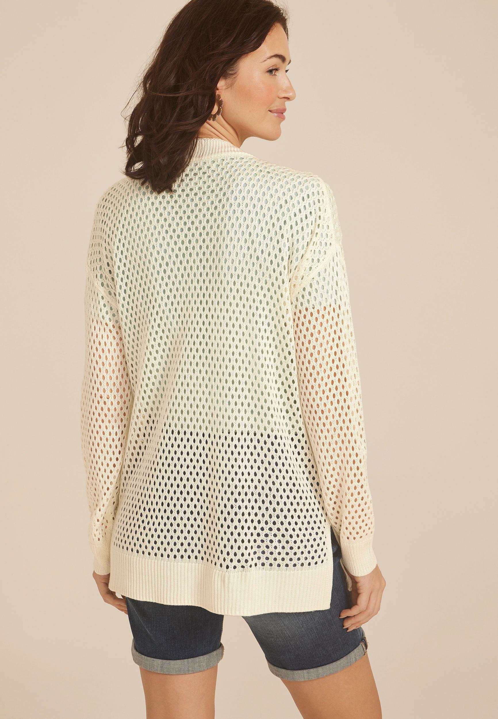 Mesh Open Front Cardigan Product Image