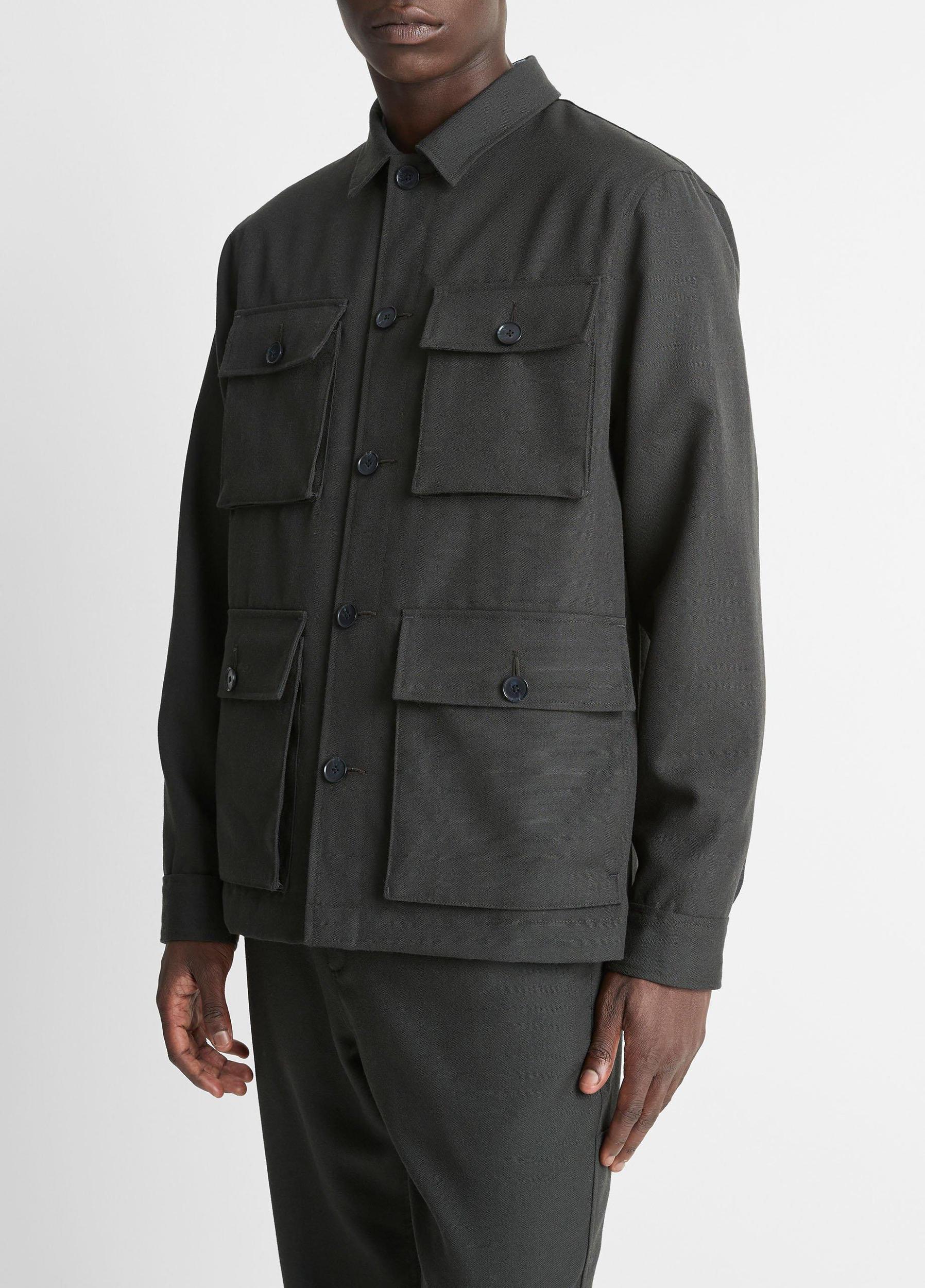 Italian Tropical Wool Field Jacket Product Image