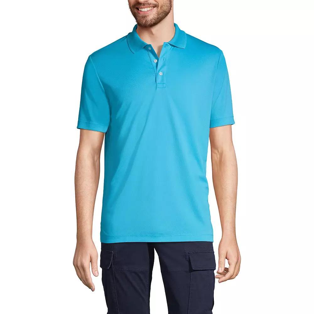 Men's Lands' End Short Sleeve Moisture-Wicking Active Polo Shirt,  Product Image