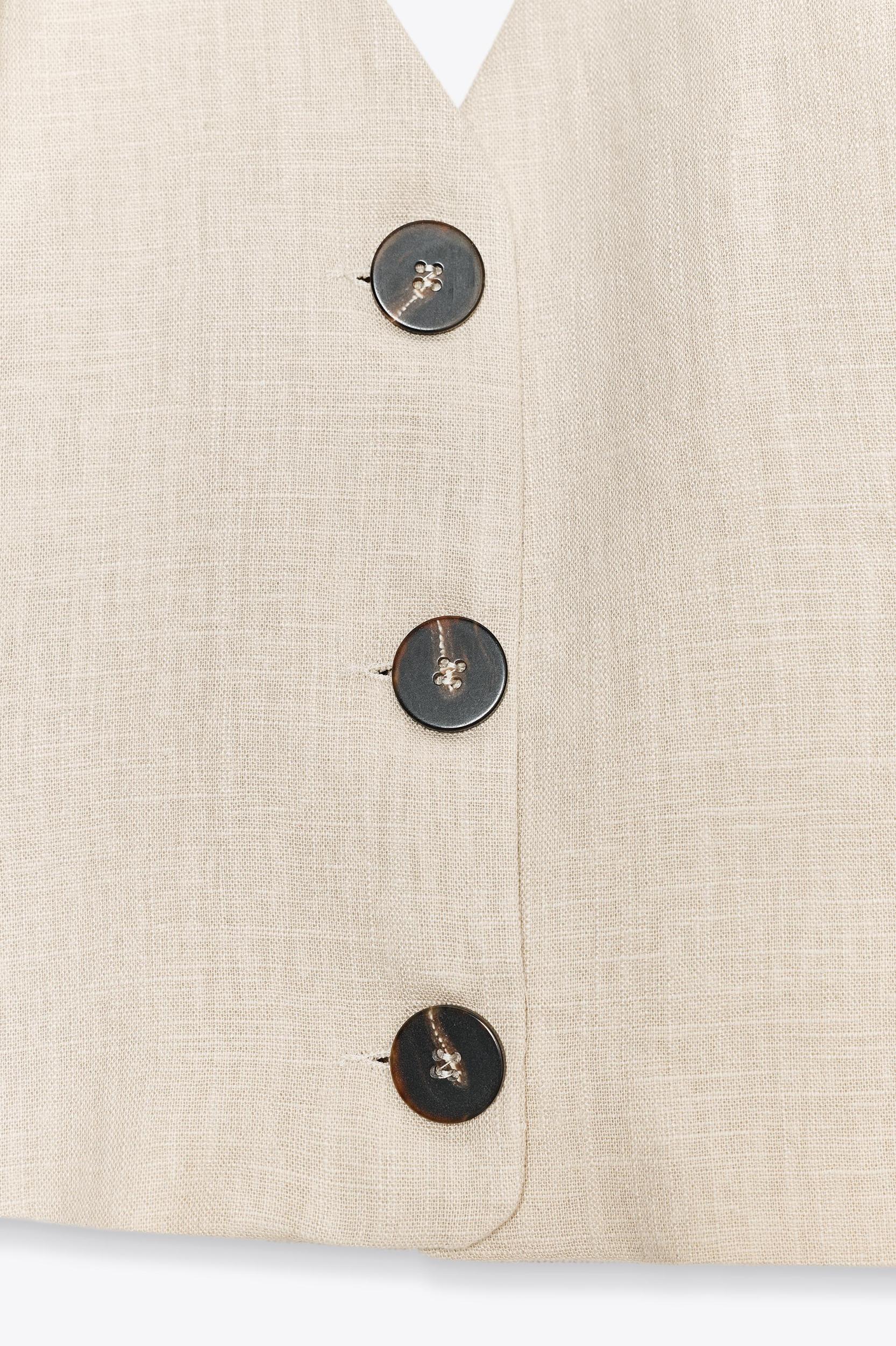 LINEN HALTER TOP Product Image