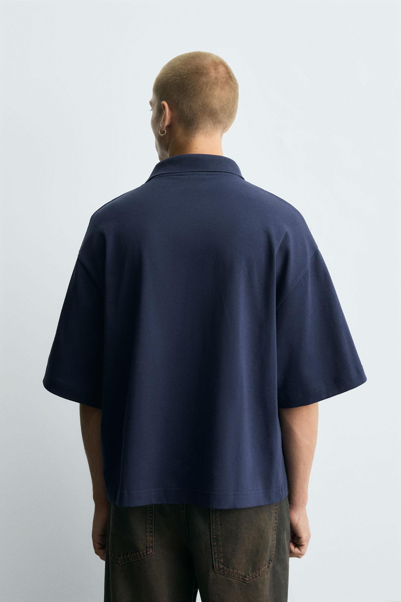 RETRO FOOTBALL PRINT POLO SHIRT Product Image