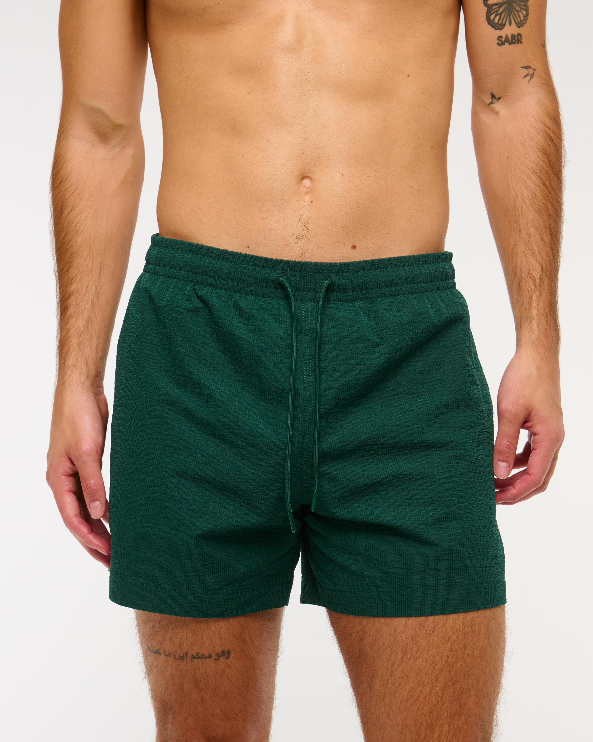 Pull-On Micro-Seersucker Swim Trunk Product Image