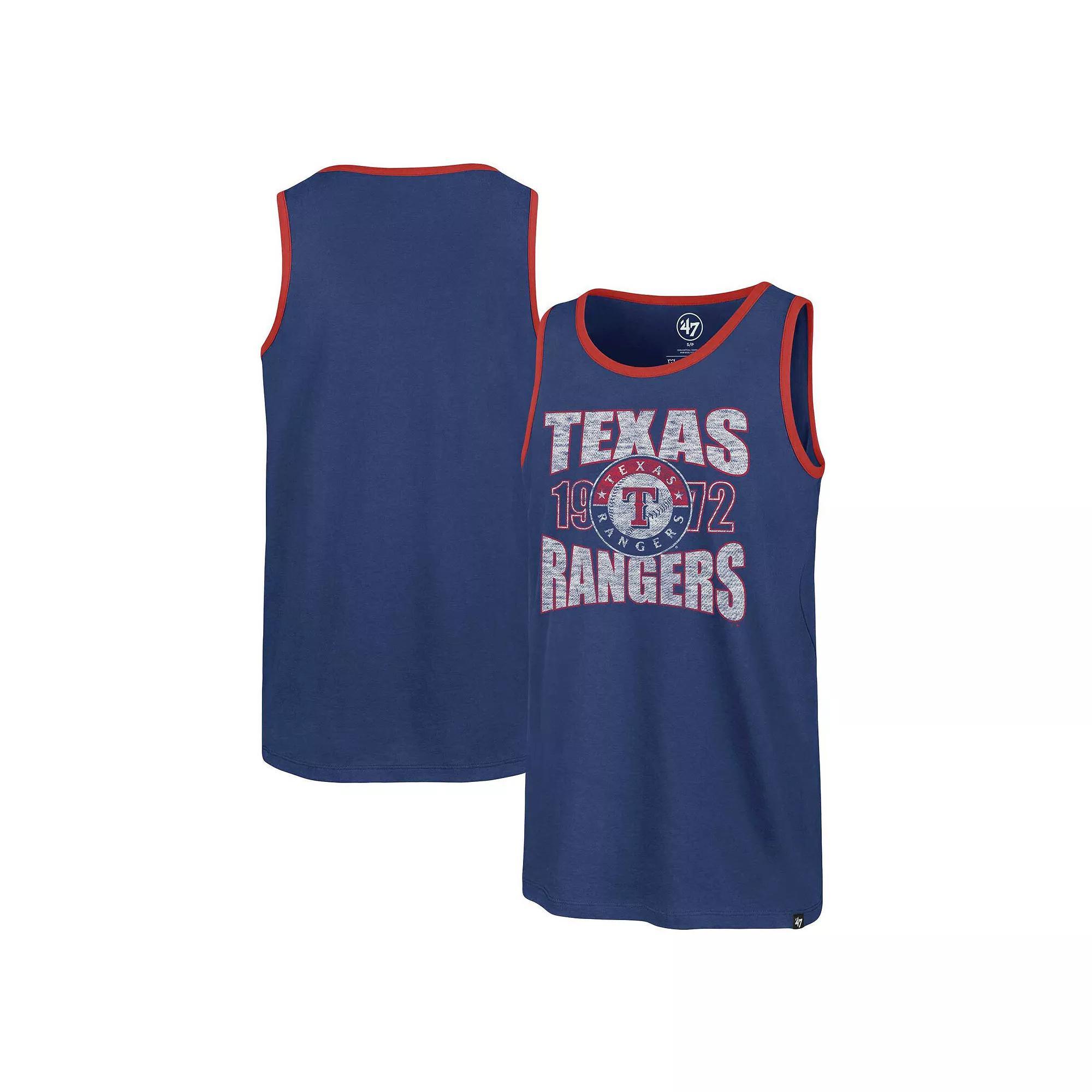 Men's '47 Royal Texas Rangers Upload Franklin Tank Top,  Product Image