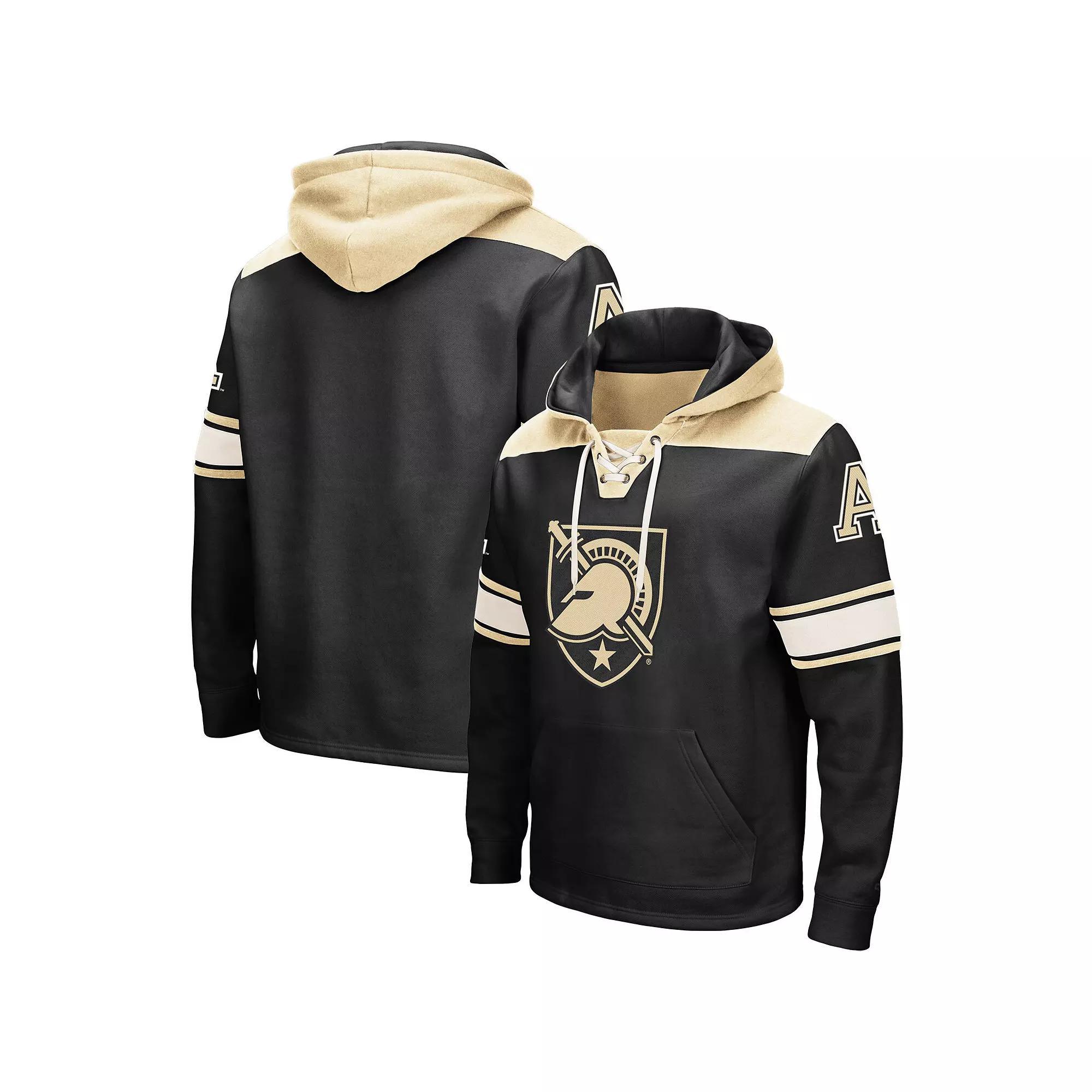 Men's Colosseum Black Army Black Knights 2.0 Lace-Up Pullover Hoodie,  Product Image