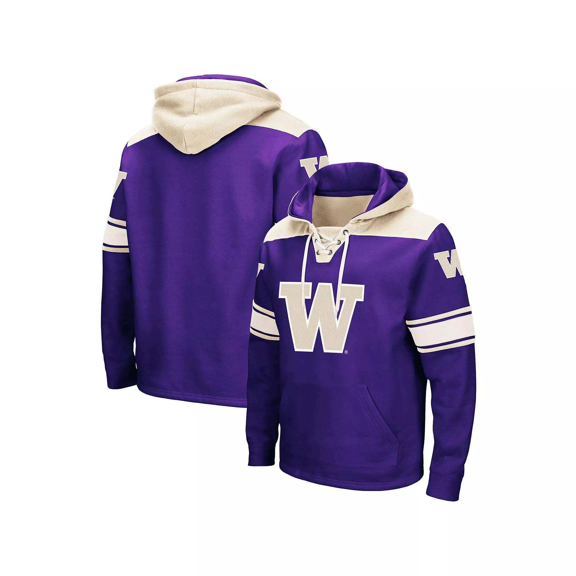 Men's Colosseum Purple Washington Huskies 2.0 Lace-Up Hoodie,  Product Image