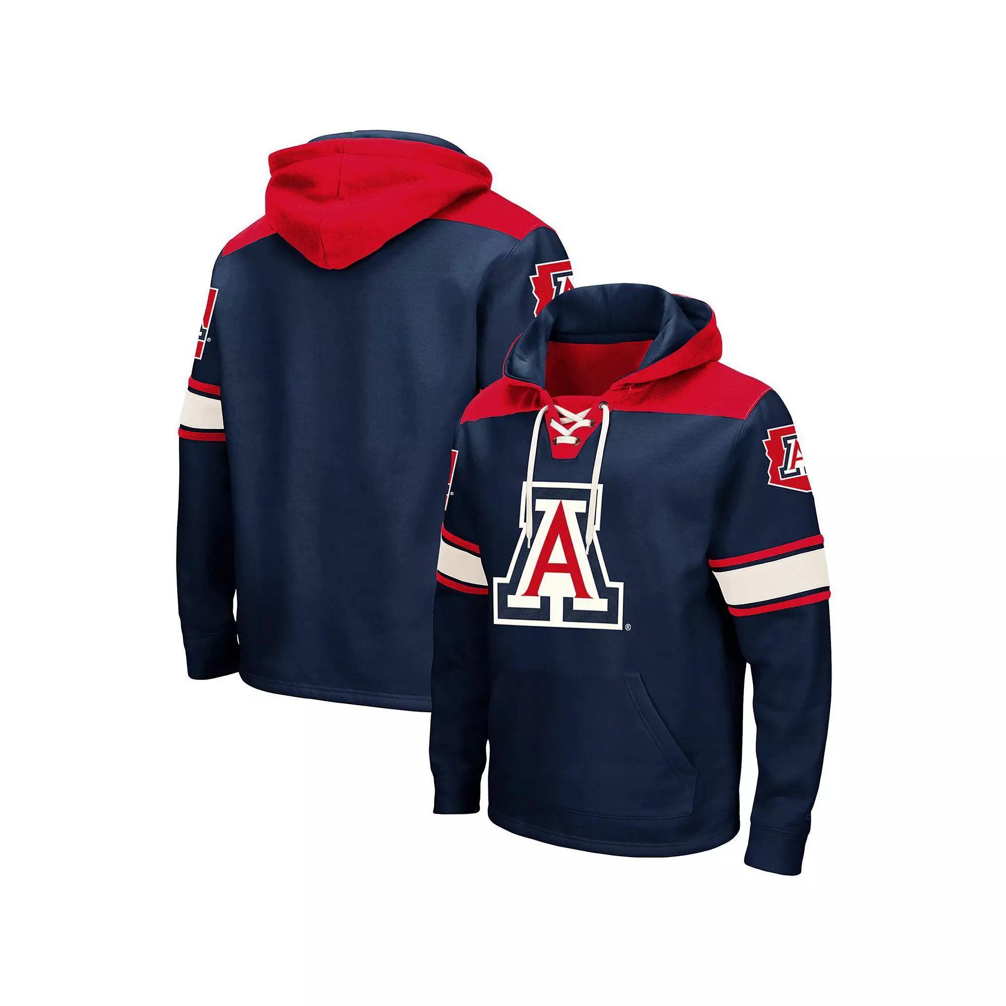 Men's Colosseum Navy Arizona Wildcats 2.0 Lace-Up Pullover Hoodie, Size: Medium, Blue Product Image
