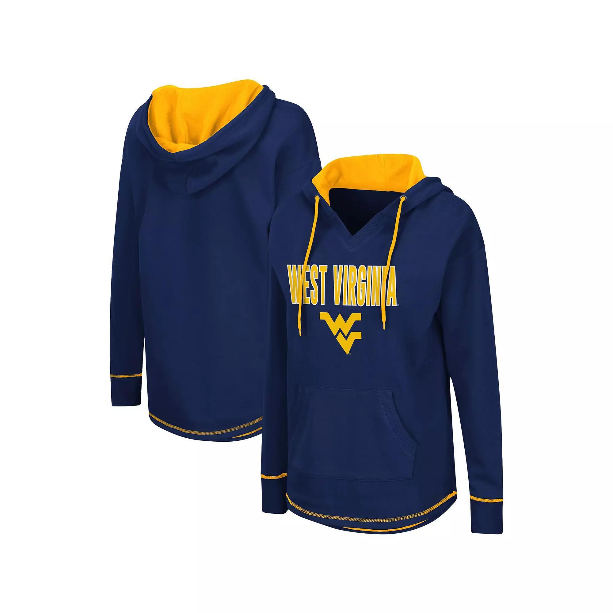 Women's Colosseum Navy West Virginia Mountaineers Tunic Pullover Hoodie, Size: Small, Blue Product Image