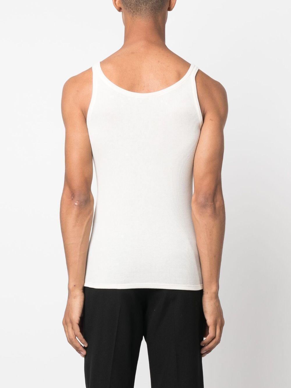 logo-embroidered ribbed tank top Product Image