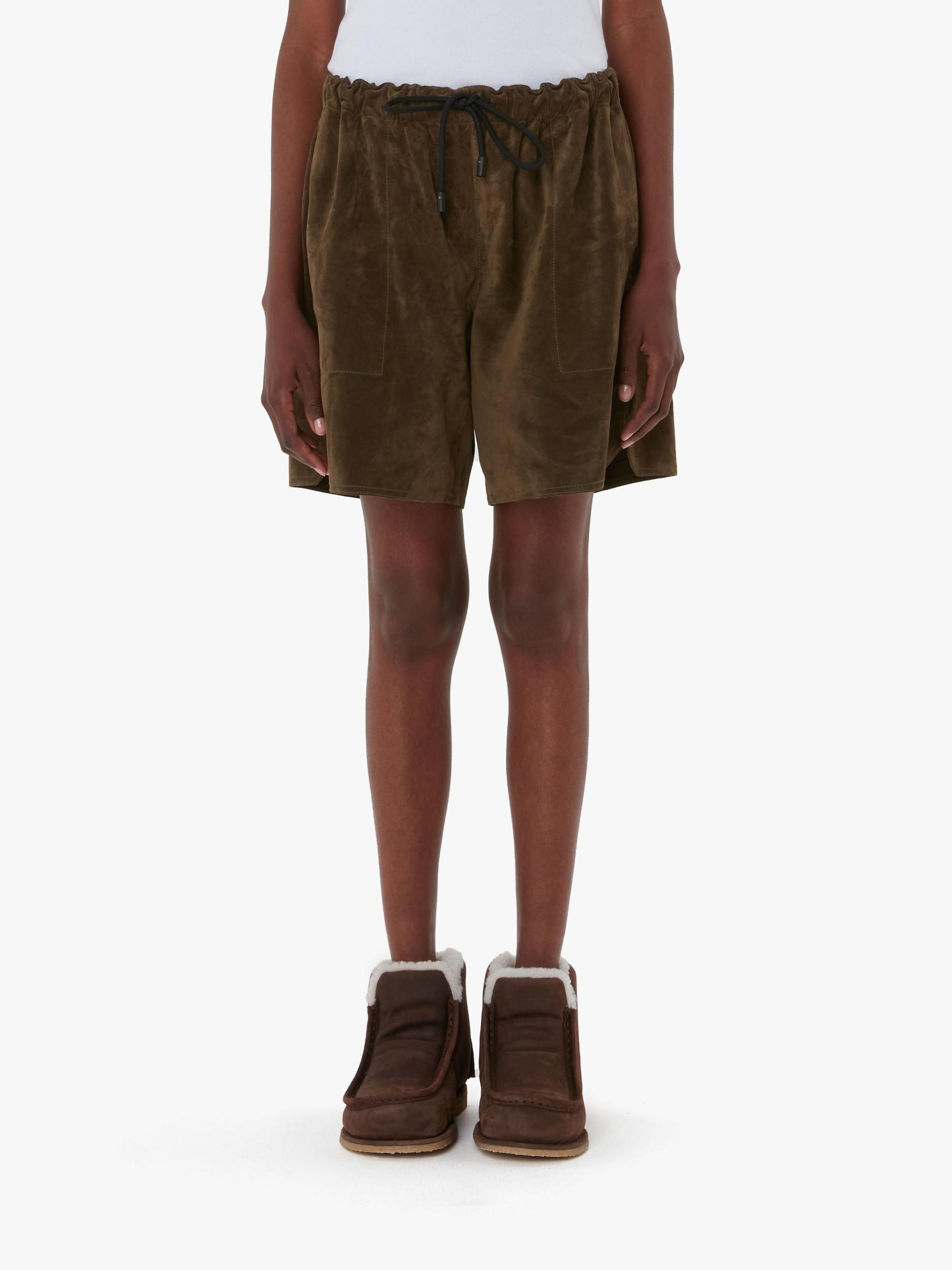 DRAWSTRING LEATHER SHORTS Product Image