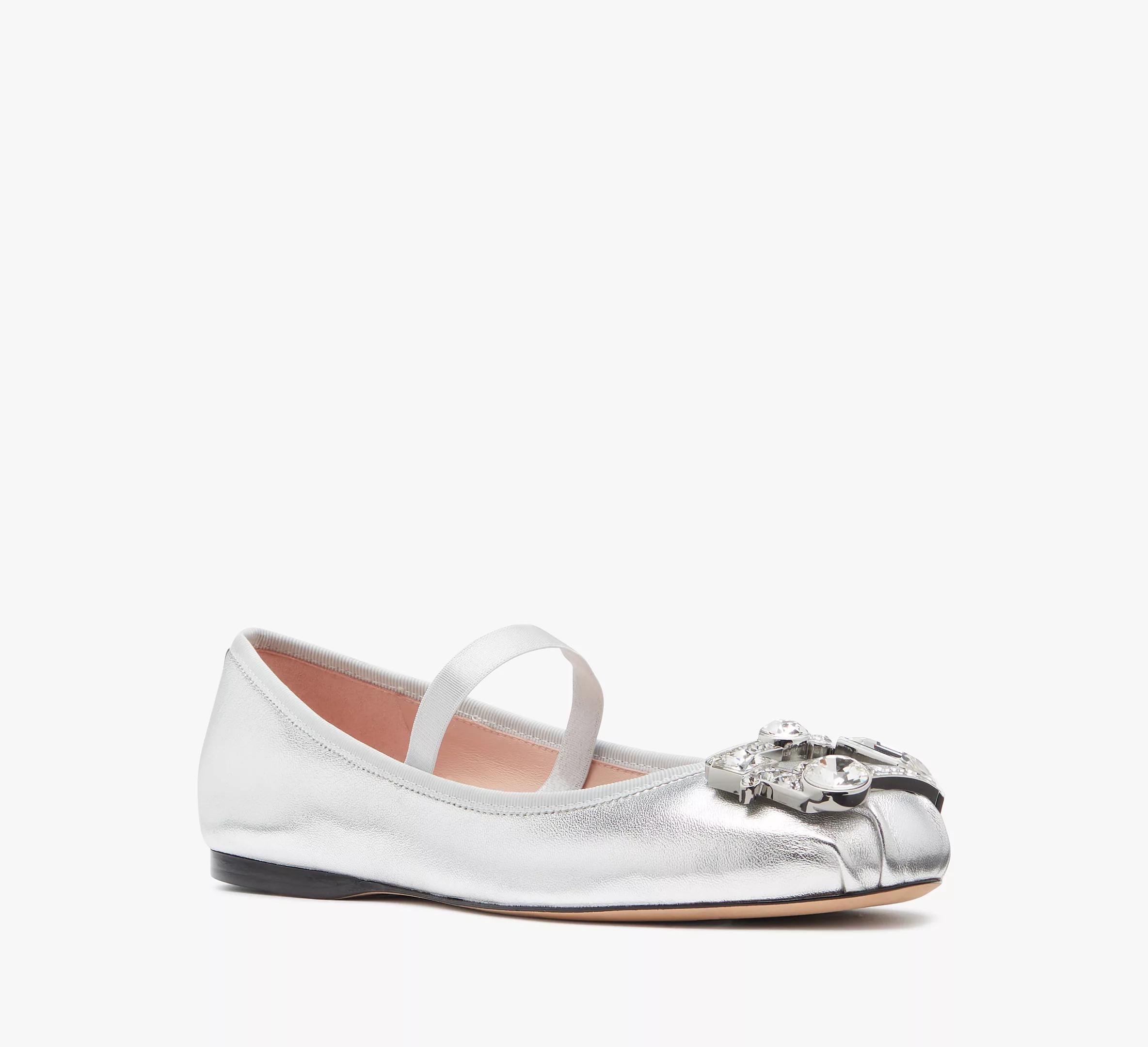 Renata Metallic Mary Jane Ballet Flats Product Image