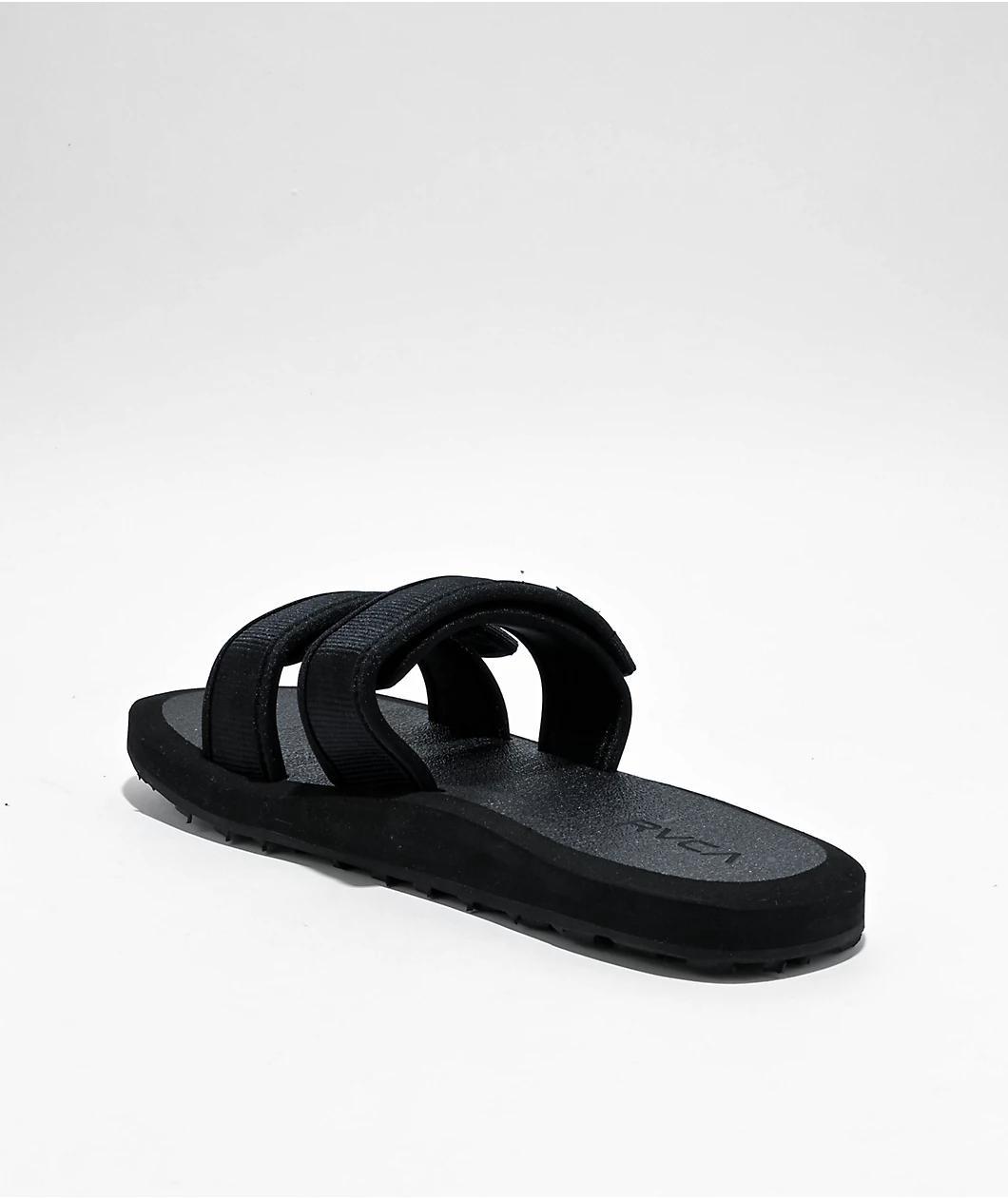 RVCA Peak Black Slide Sandals Product Image