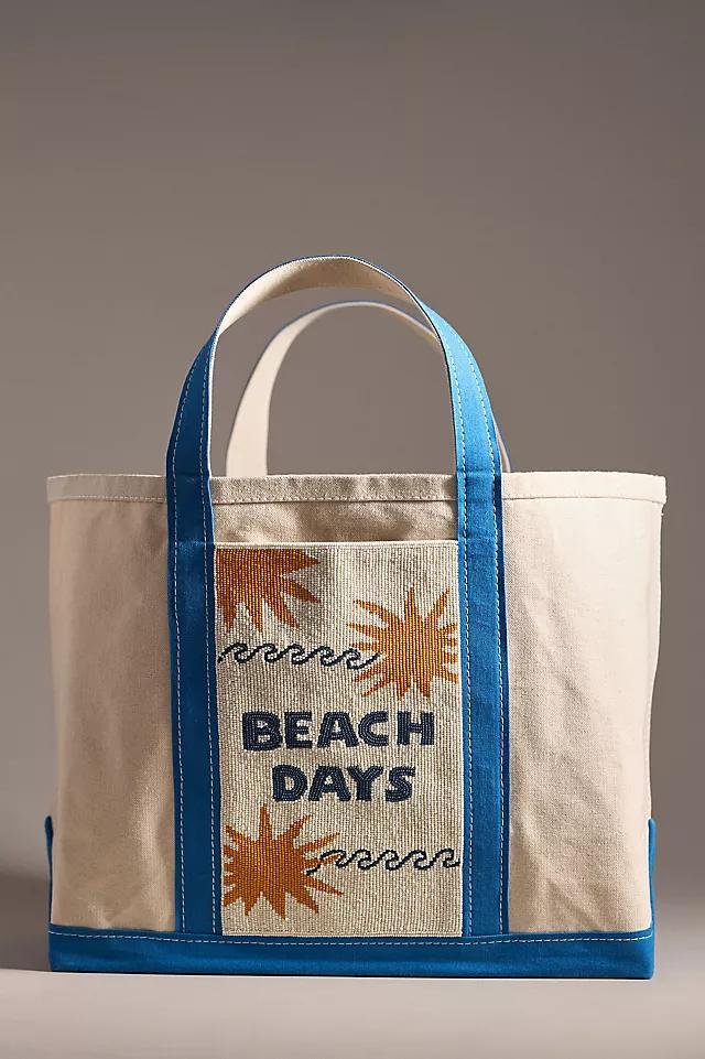 Beaded Large Canvas Tote Bag Product Image