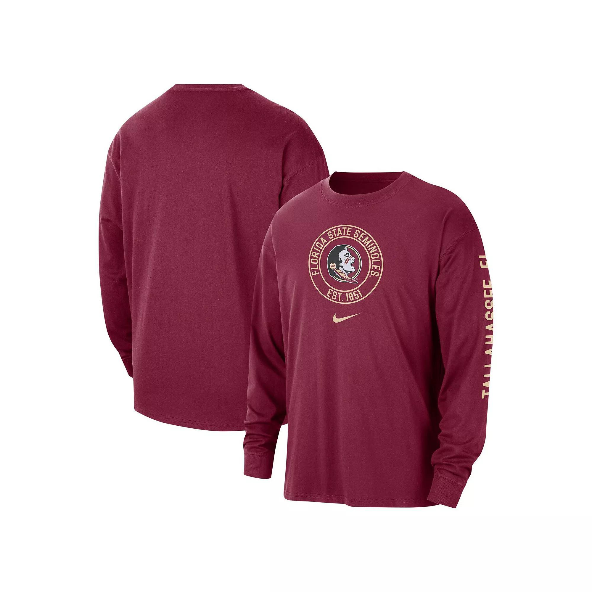 Men's Nike Garnet Florida State Seminoles Heritage Max90 Long Sleeve T-Shirt, Size: XL, Red Product Image