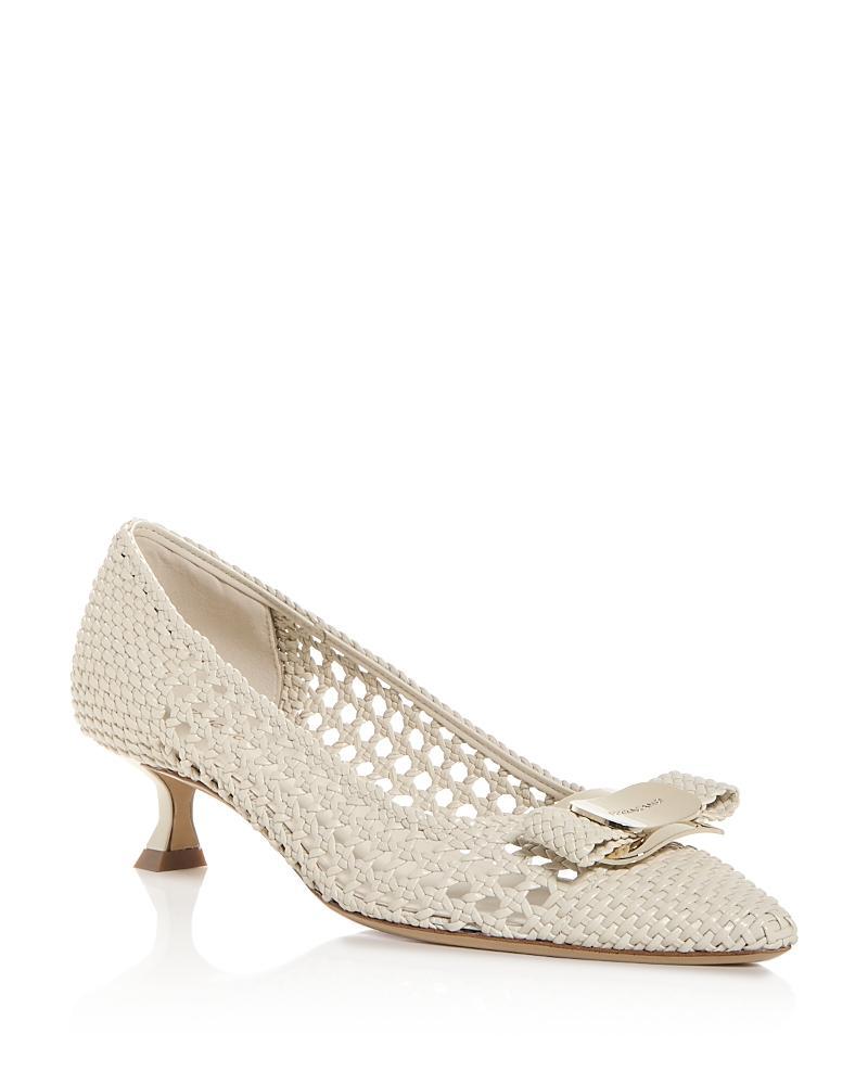 Ferragamo Womens Zelma Woven Pumps Product Image