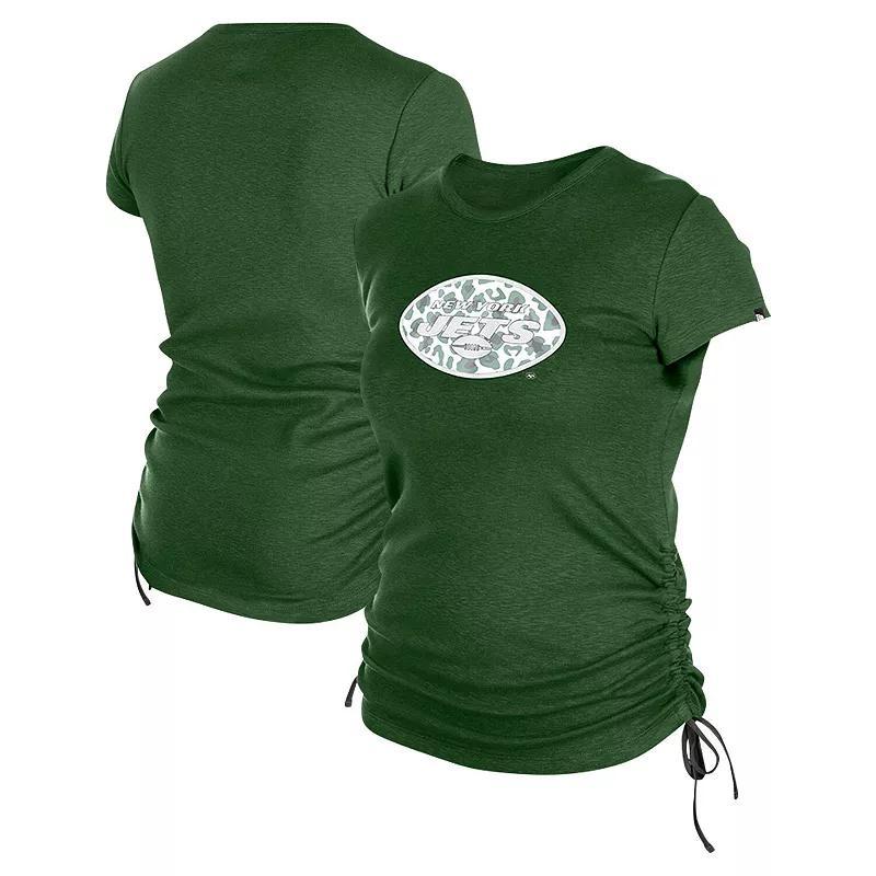 Women's New Era Green New York Jets Ruched Side T-Shirt, Size: XS Product Image