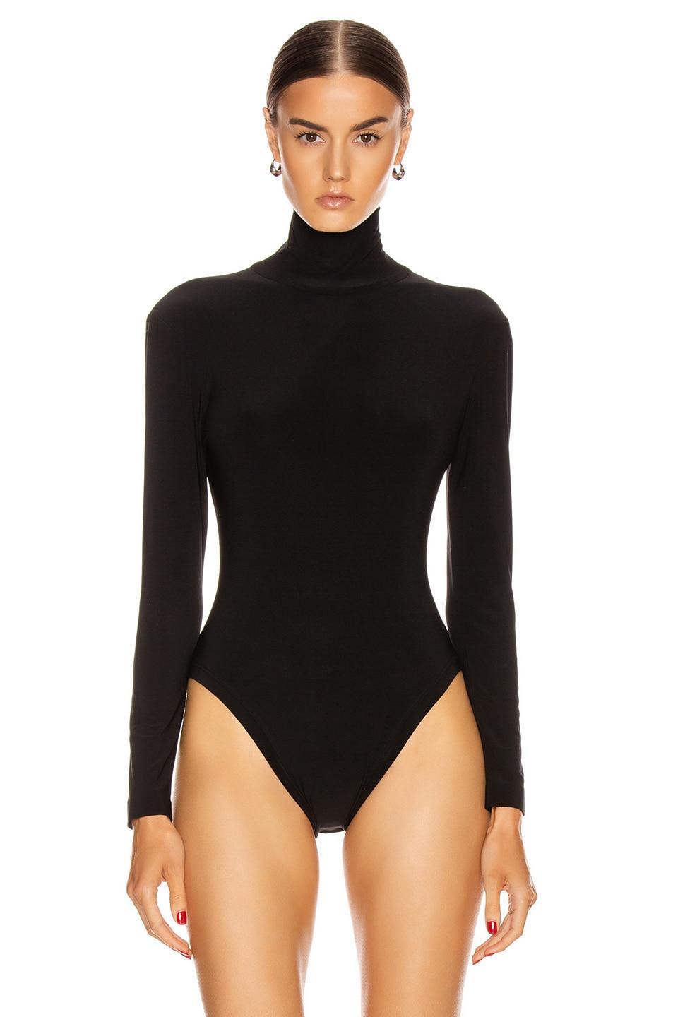 Norma Kamali Long Sleeve Turtleneck Bodysuit Product Image