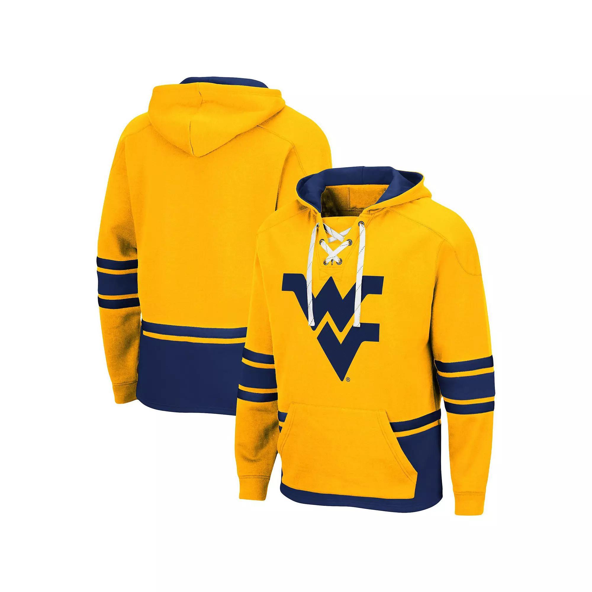 Men's Colosseum Gold West Virginia Mountaineers Lace Up 3.0 Pullover Hoodie, Size: Large Product Image