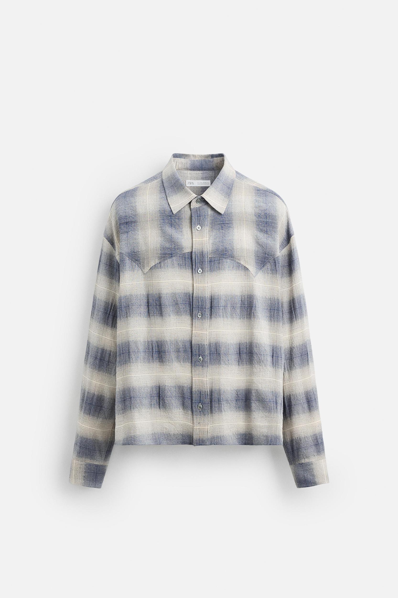 TEXTURED PLAID SHIRT Product Image