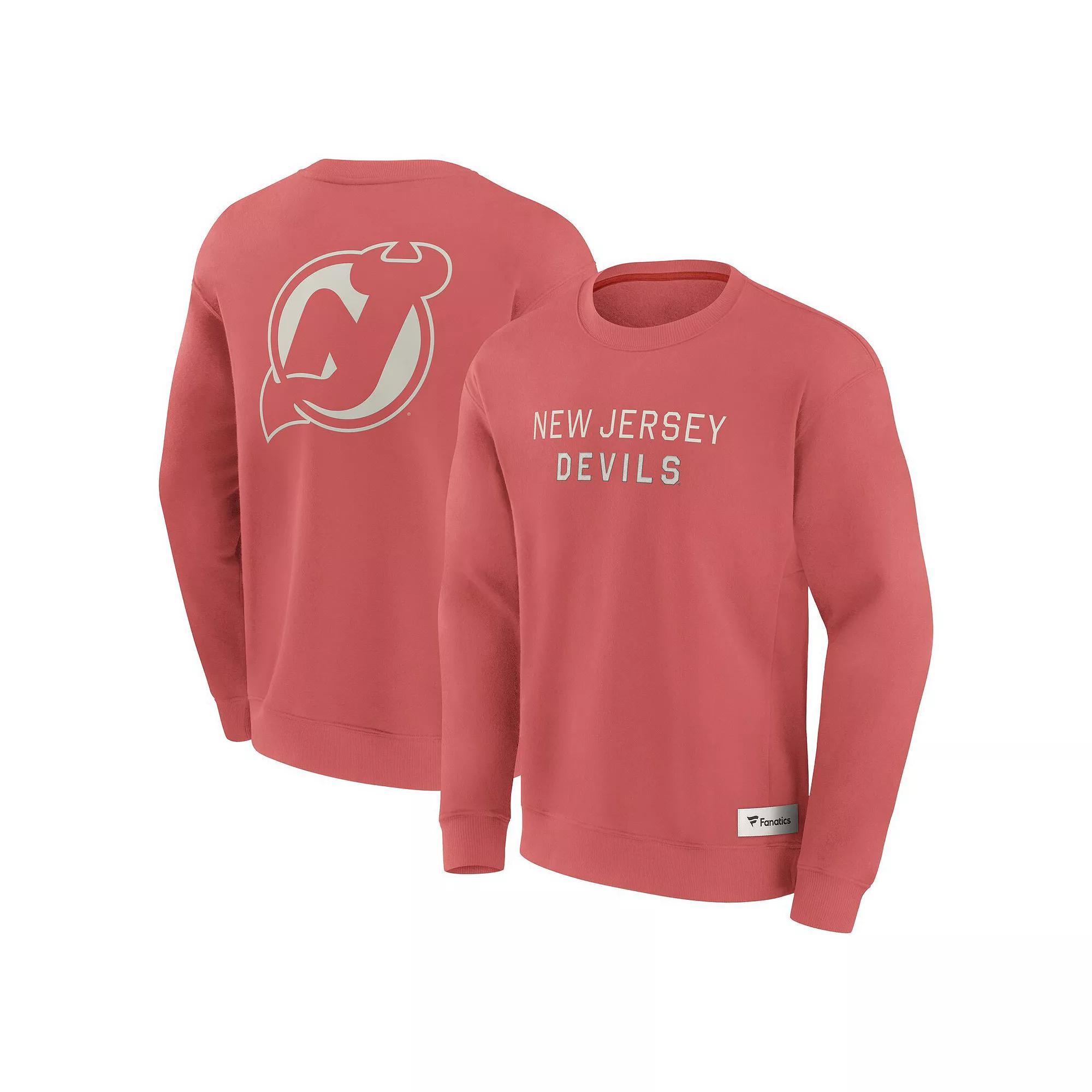 Men's Fanatics Red New Jersey Devils Elements Future Ground Lettering Pullover Sweatshirt,  Product Image