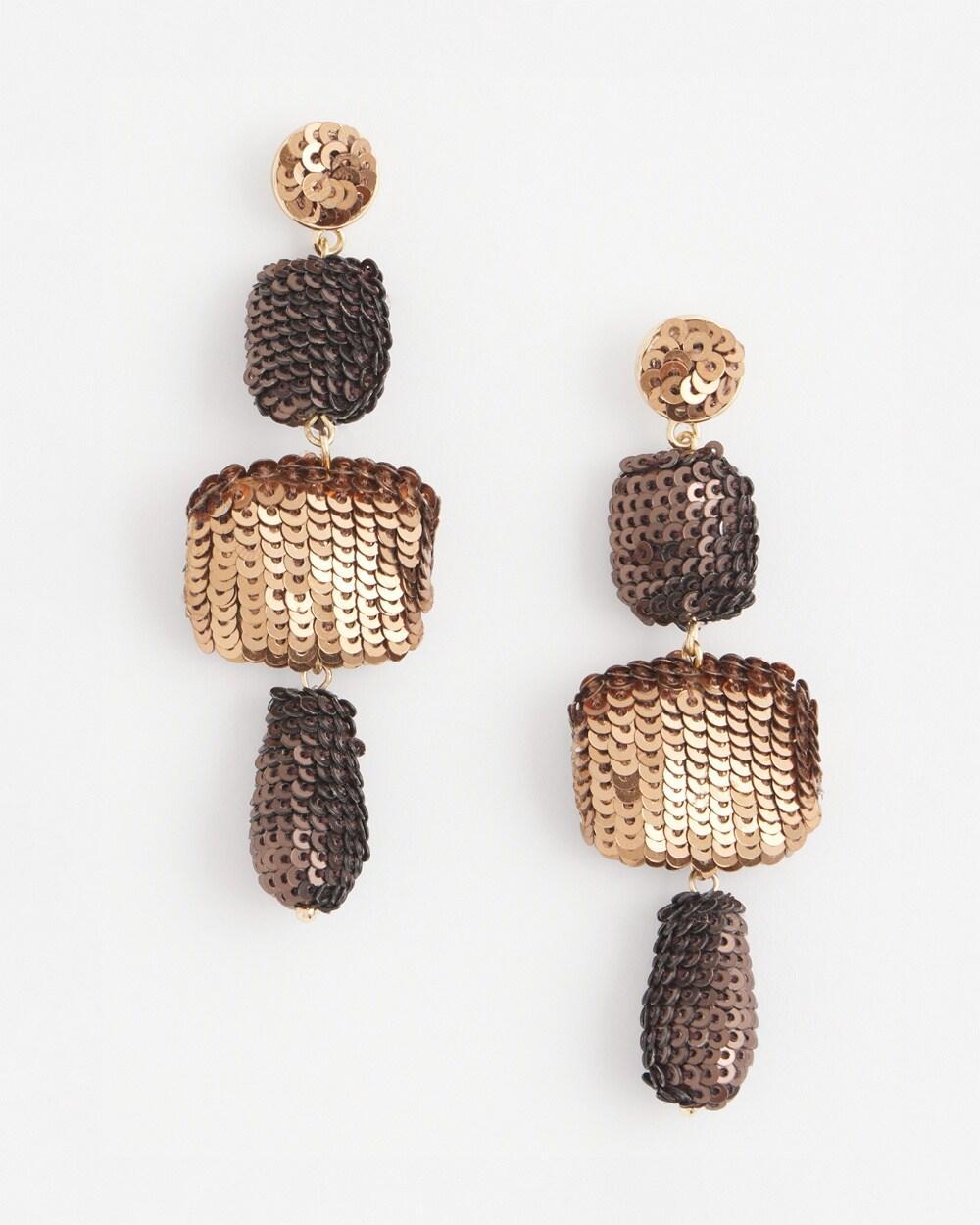 No Droop™ Sequin Drop Earrings Product Image