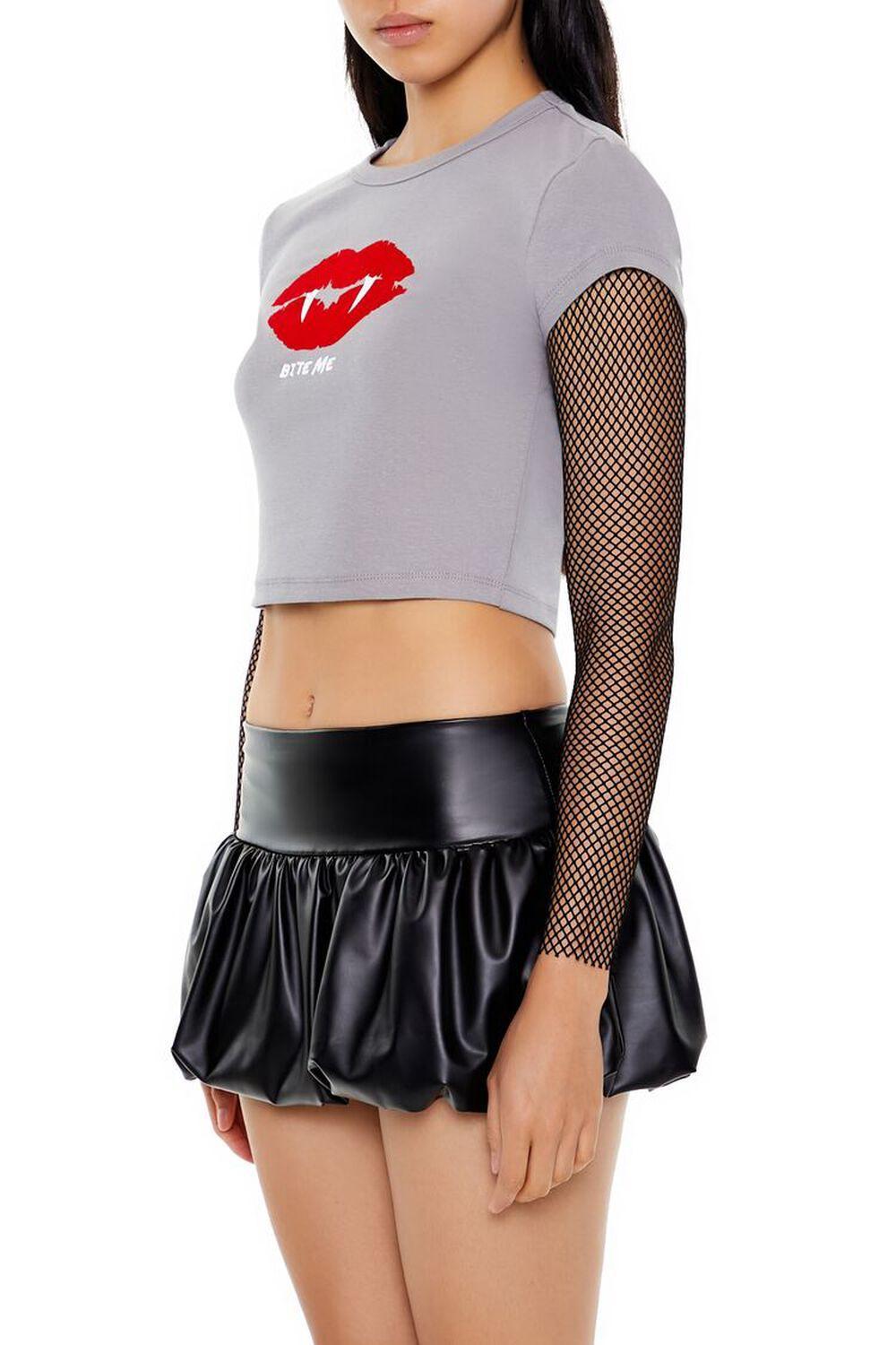 Bite Me Combo Mesh Tee | Forever 21 Product Image