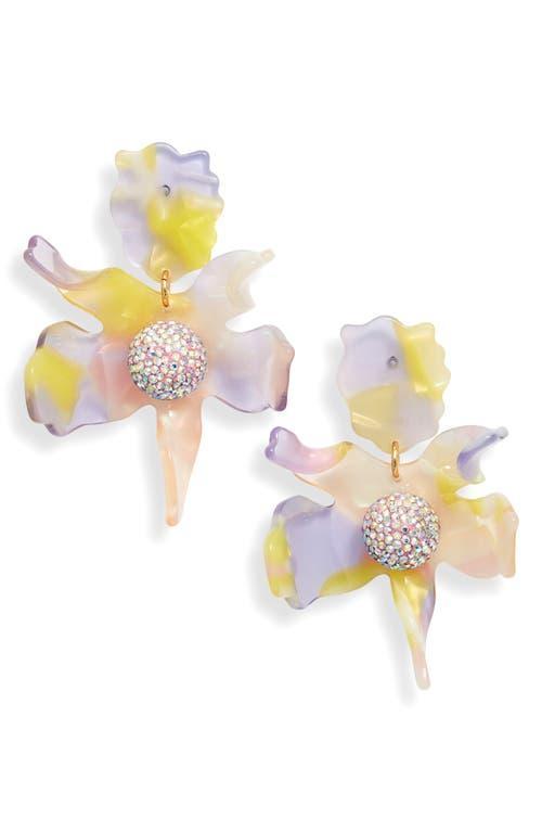 Crystal Lily Earrings, Apricot Ombre Product Image