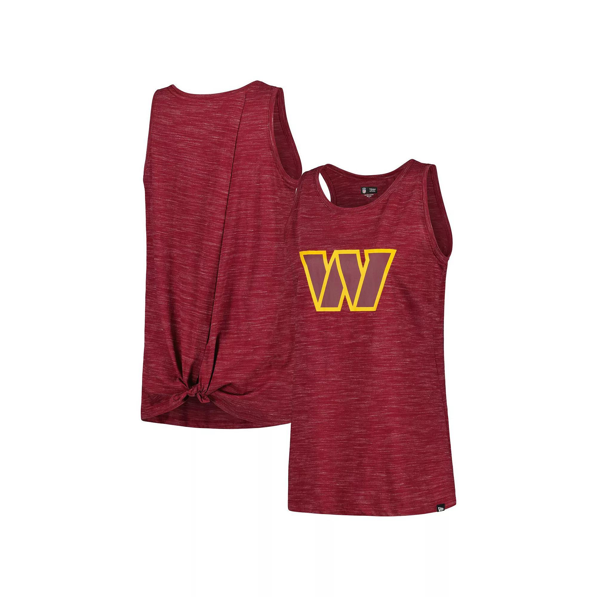 Women's New Era Burgundy Washington Commanders Space Dye Tie-Back Tank Top, Size: XL, Wft Med Re Product Image