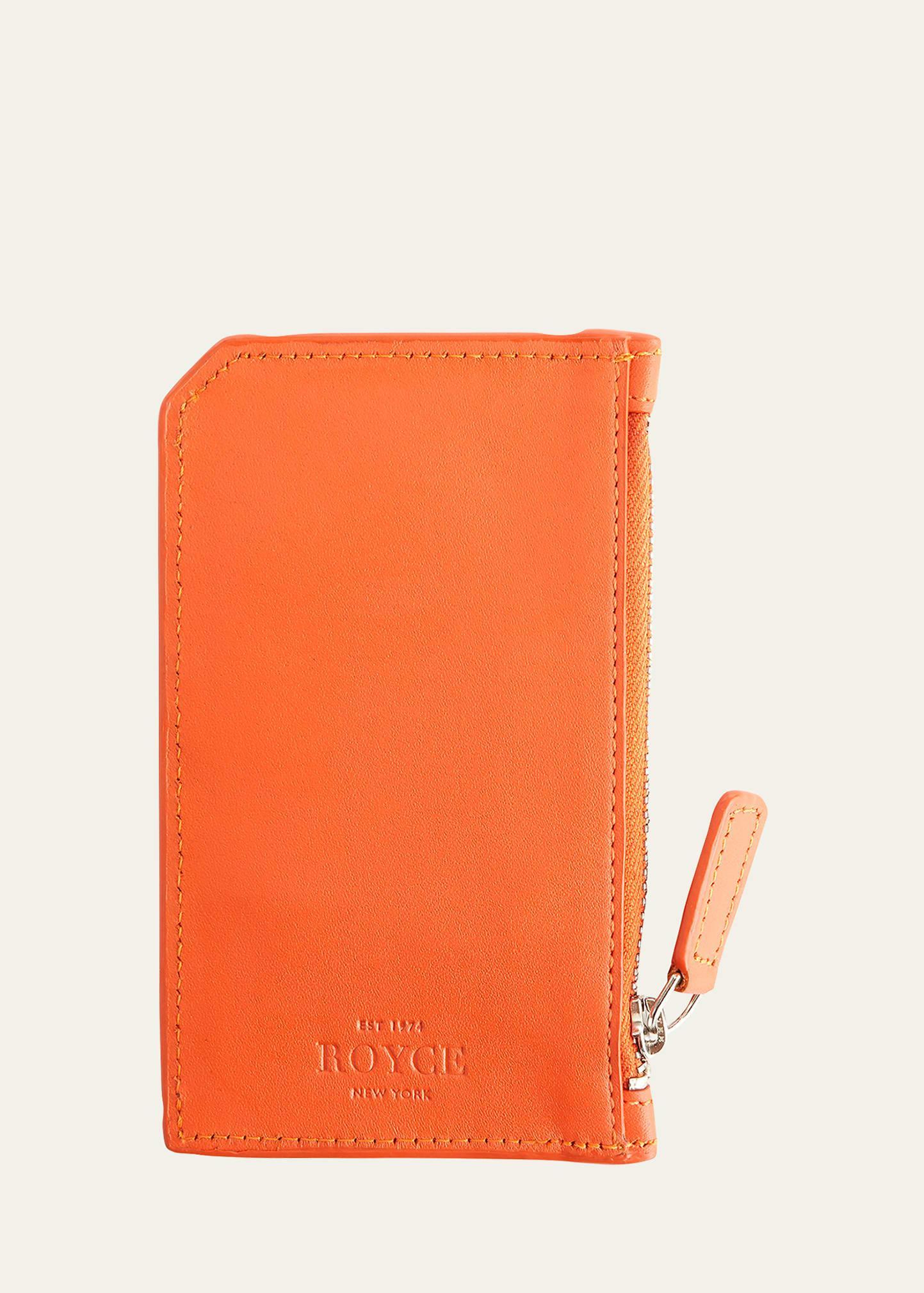 Womens Zip Leather Card Wallet Product Image