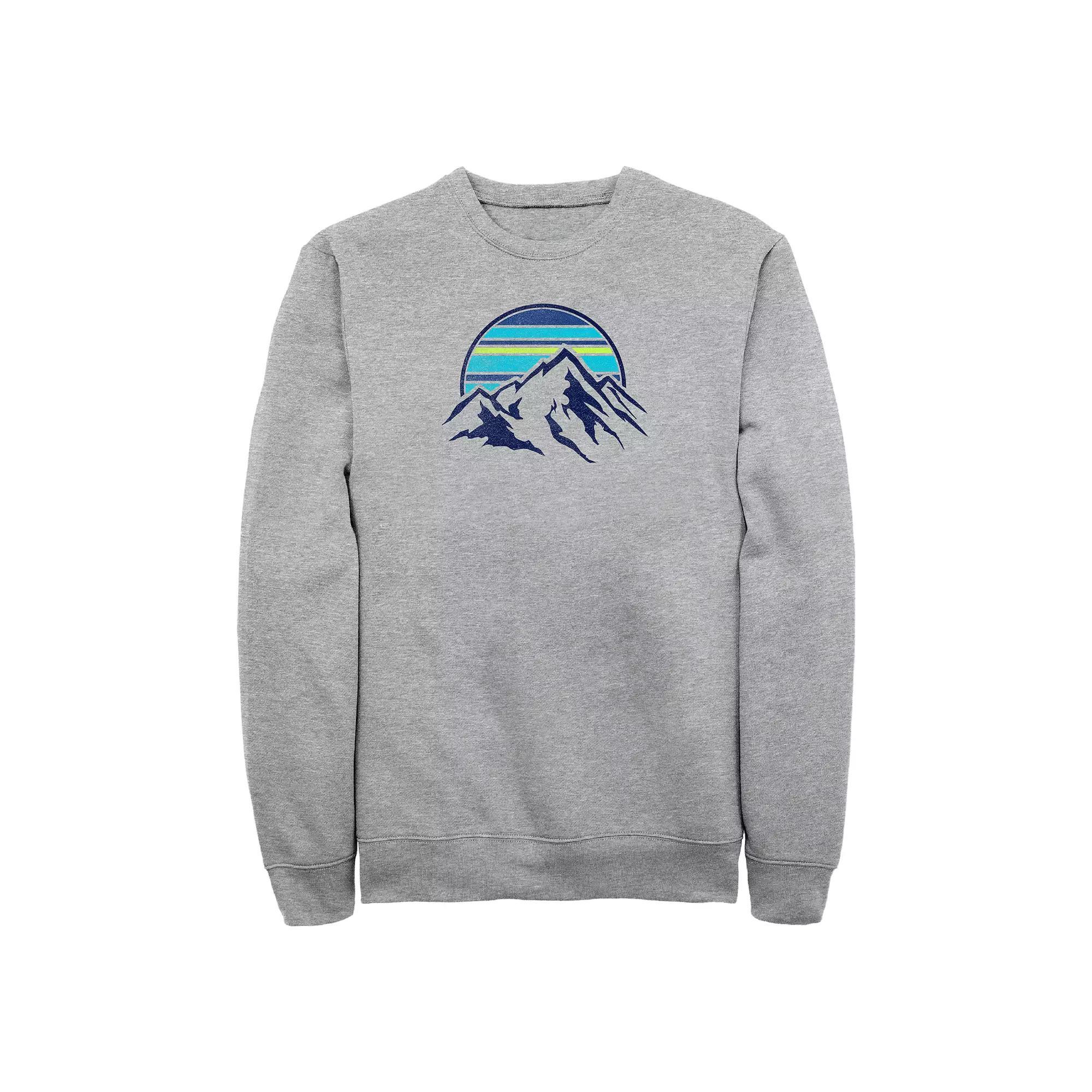 Big & Tall Stripe Moon Rise Graphic Fleece Sweatshirt, Men's,  Product Image