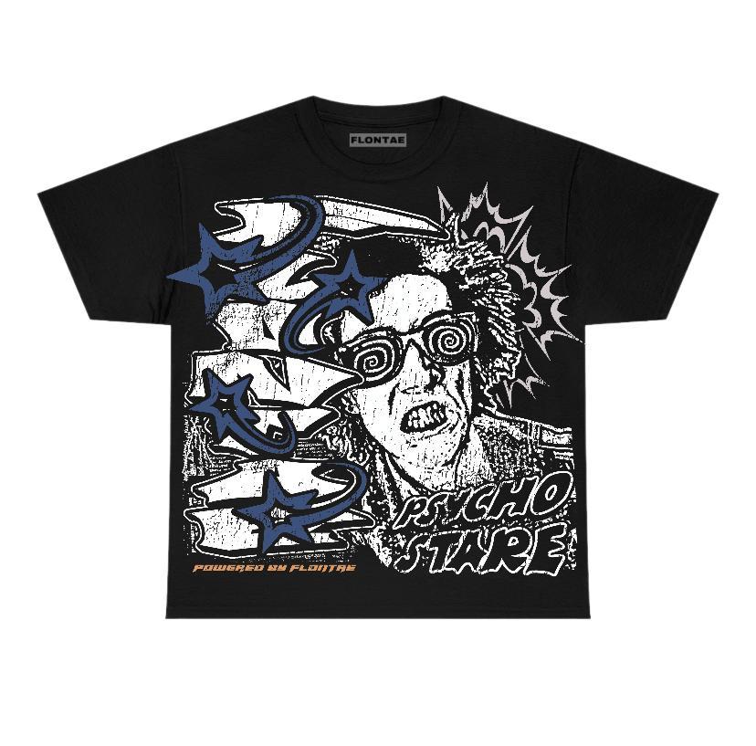 Navy 4s Flontae T-Shirt Stare Graphic Product Image