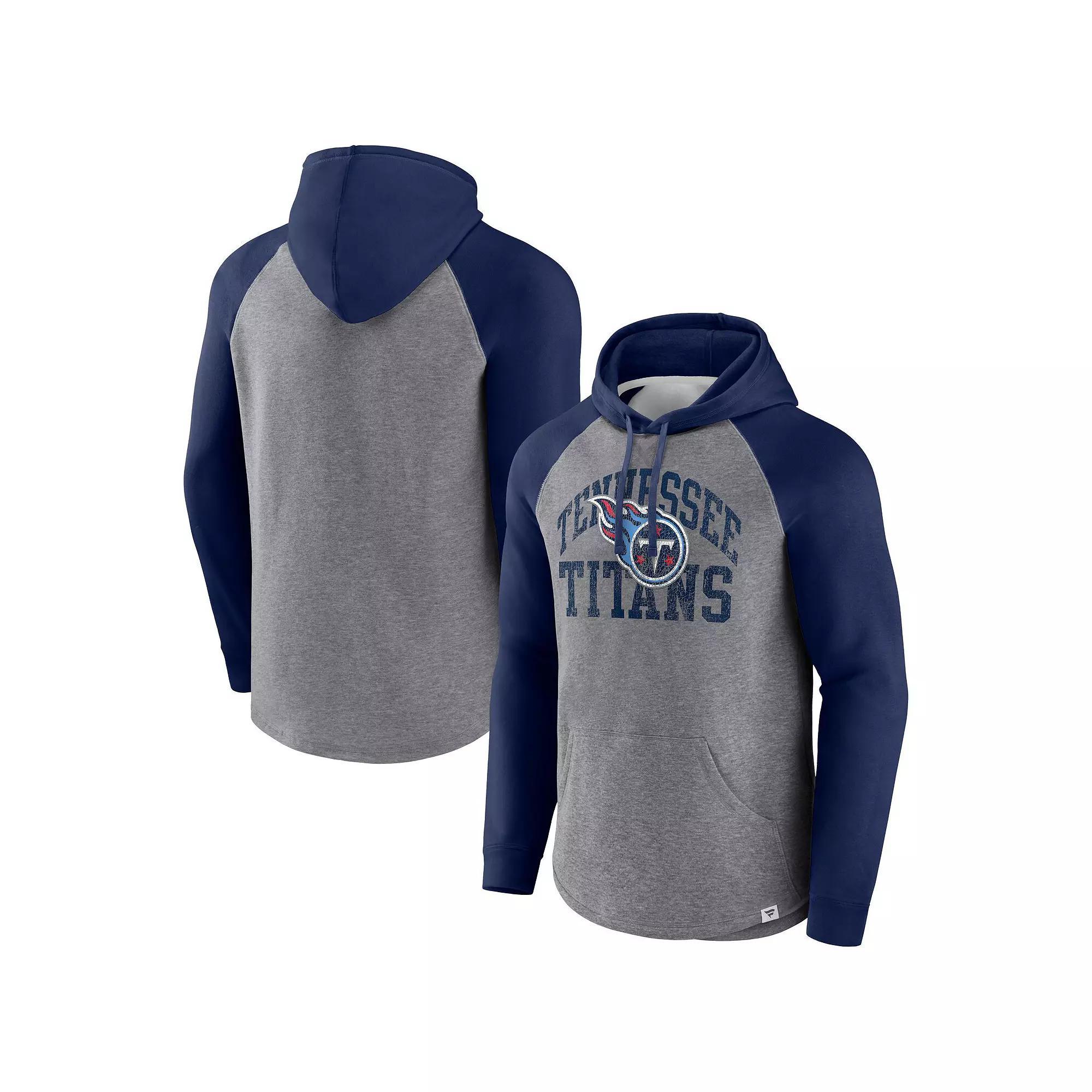 Men's Fanatics Heather Gray Houston Texans Favorite Arch Raglan Pullover Hoodie, Size: Large, Grey Product Image