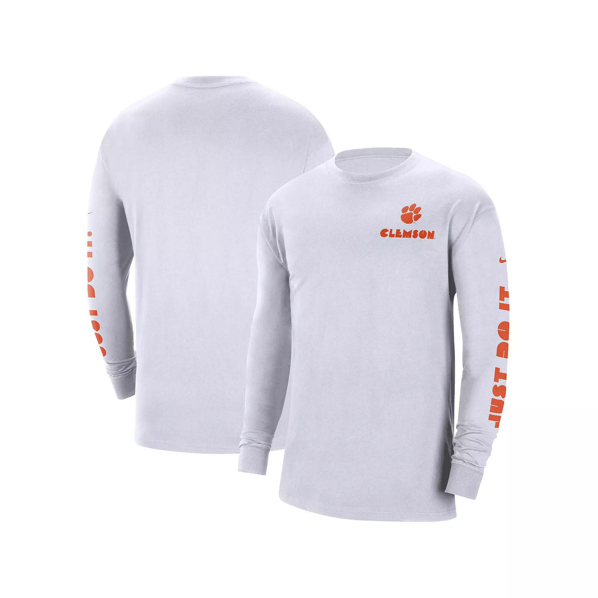 Men's Nike White Clemson Tigers Heritage Max 90 Long Sleeve T-Shirt, Size: XL Product Image