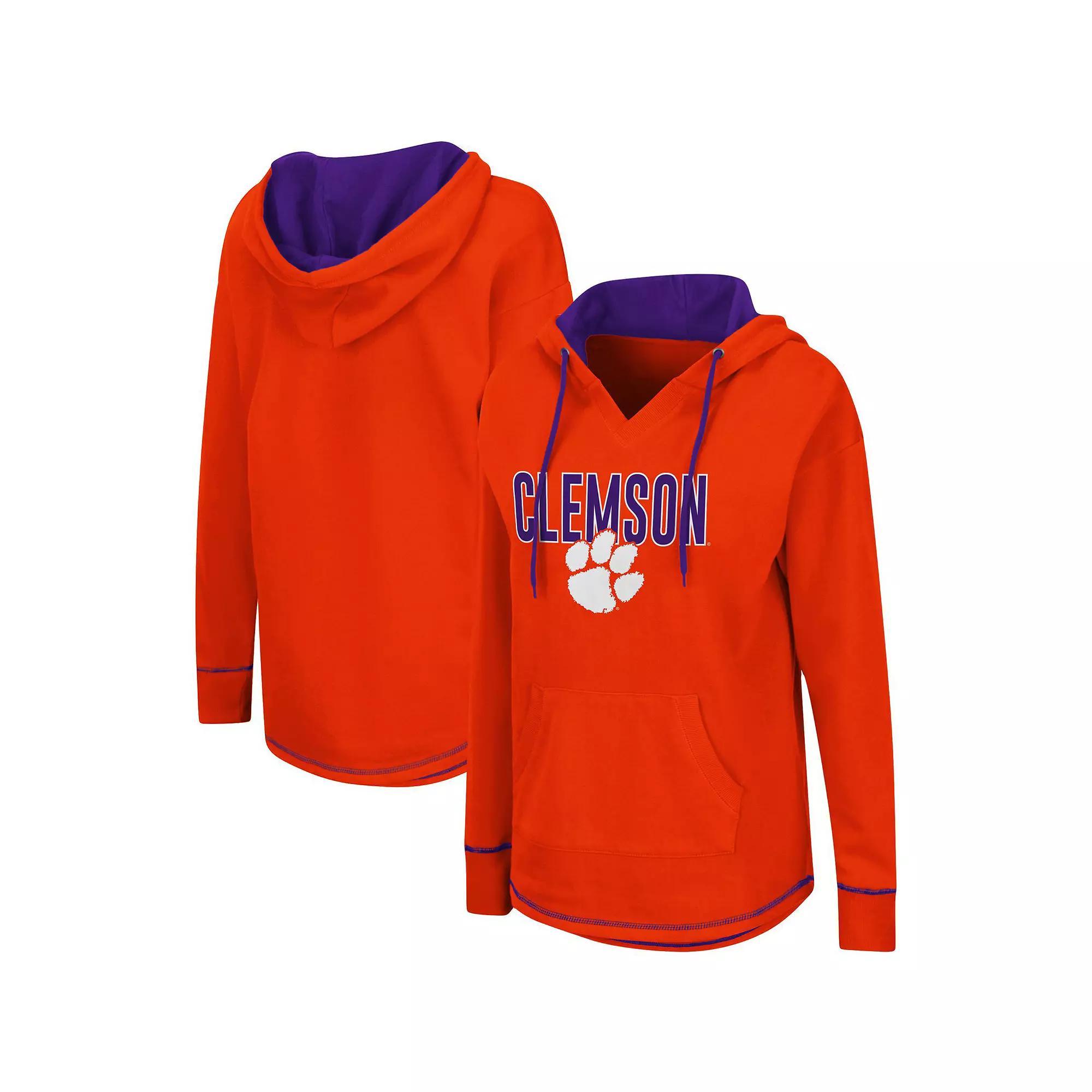 Women's Colosseum Orange Clemson Tigers Tunic Pullover Hoodie, Size: Medium Product Image