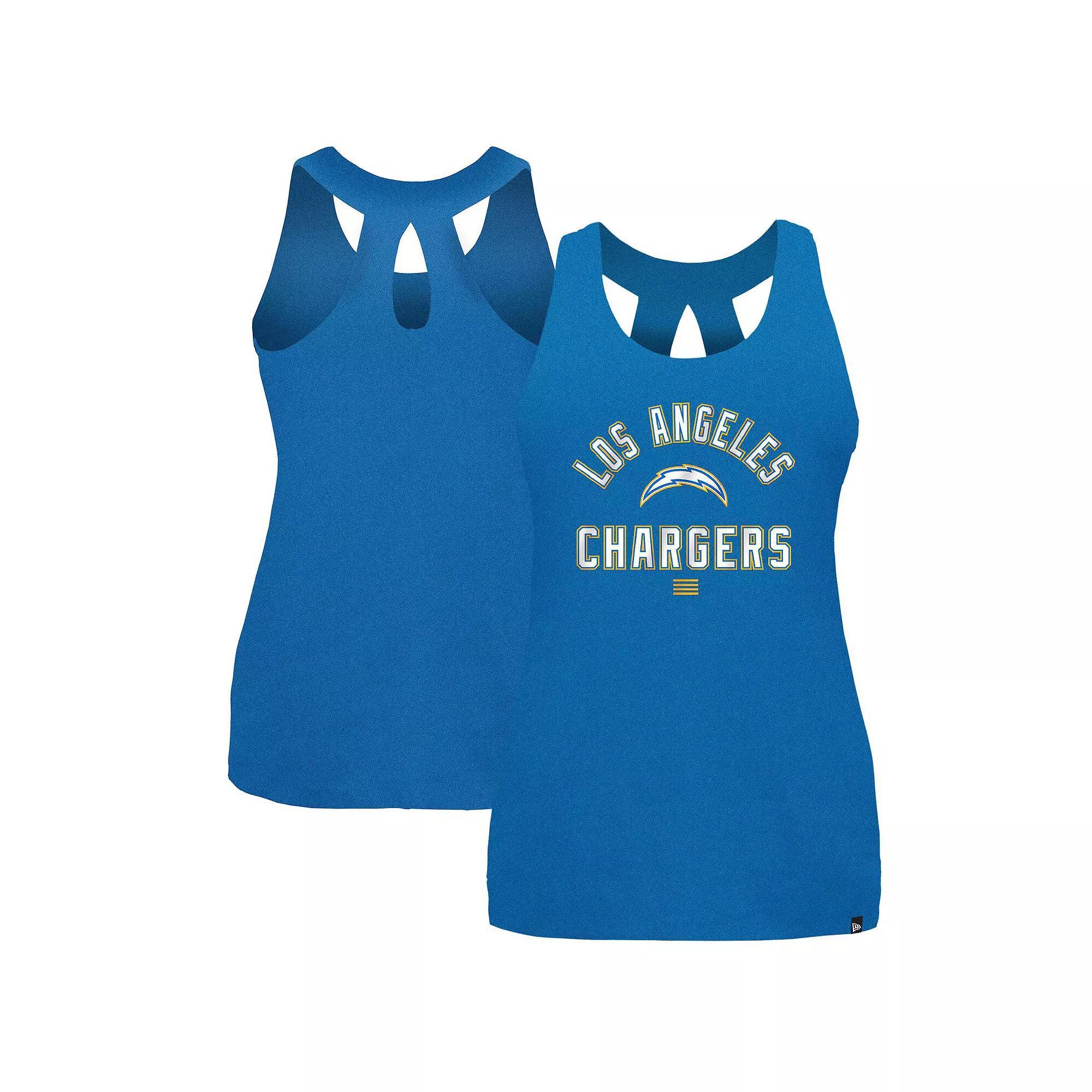 Women's New Era Powder Blue Los Angeles Chargers 2024 NFL Training Camp Tank Top,  Product Image