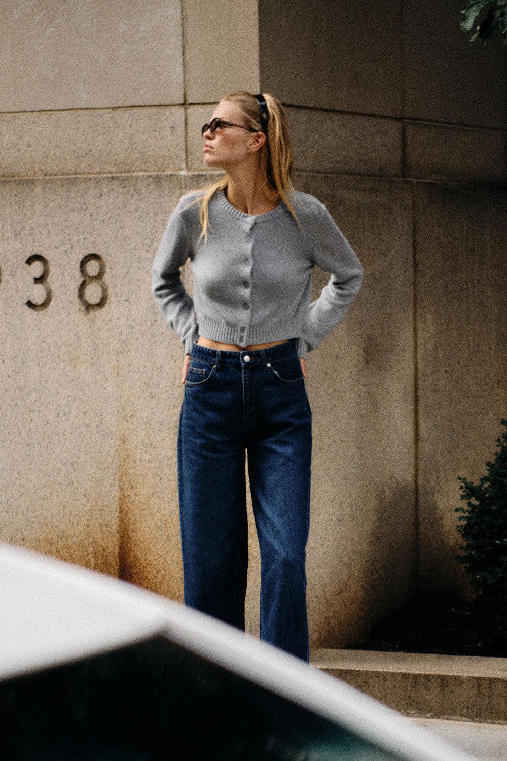 Dudley Knit Cardigan - Rain Cloud Product Image