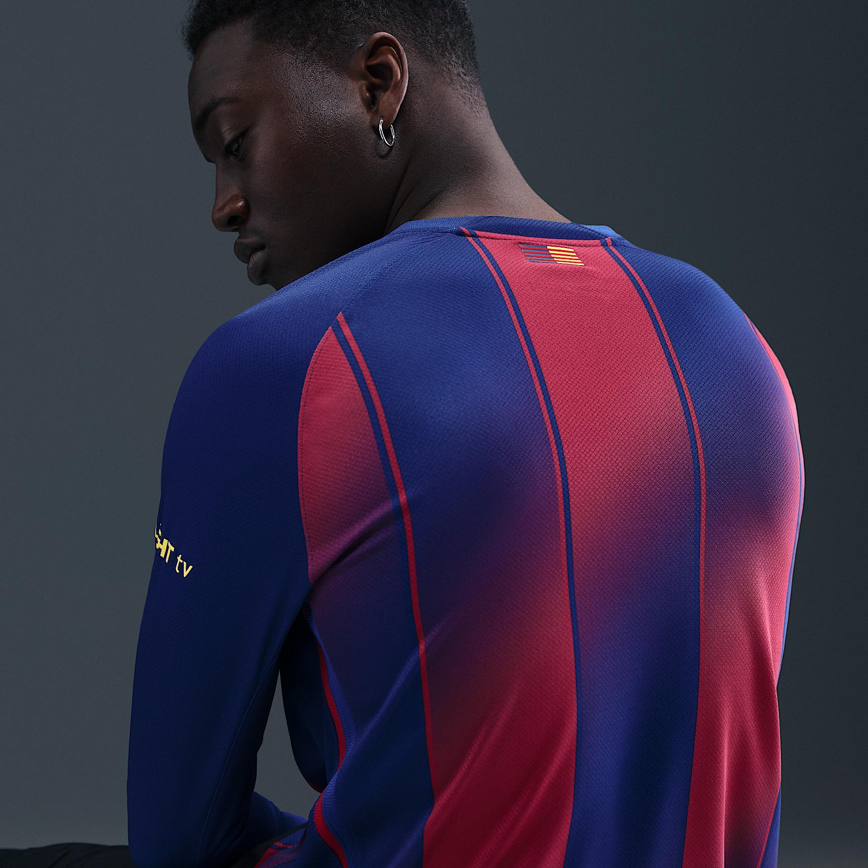 FC Barcelona 2025/26 Stadium Home Men's Nike Dri-FIT Soccer Replica Long-Sleeve Jersey Product Image