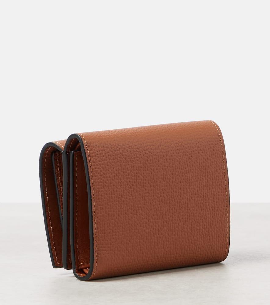 LOEWE Anagram Leather Trifold Wallet In Brown Product Image