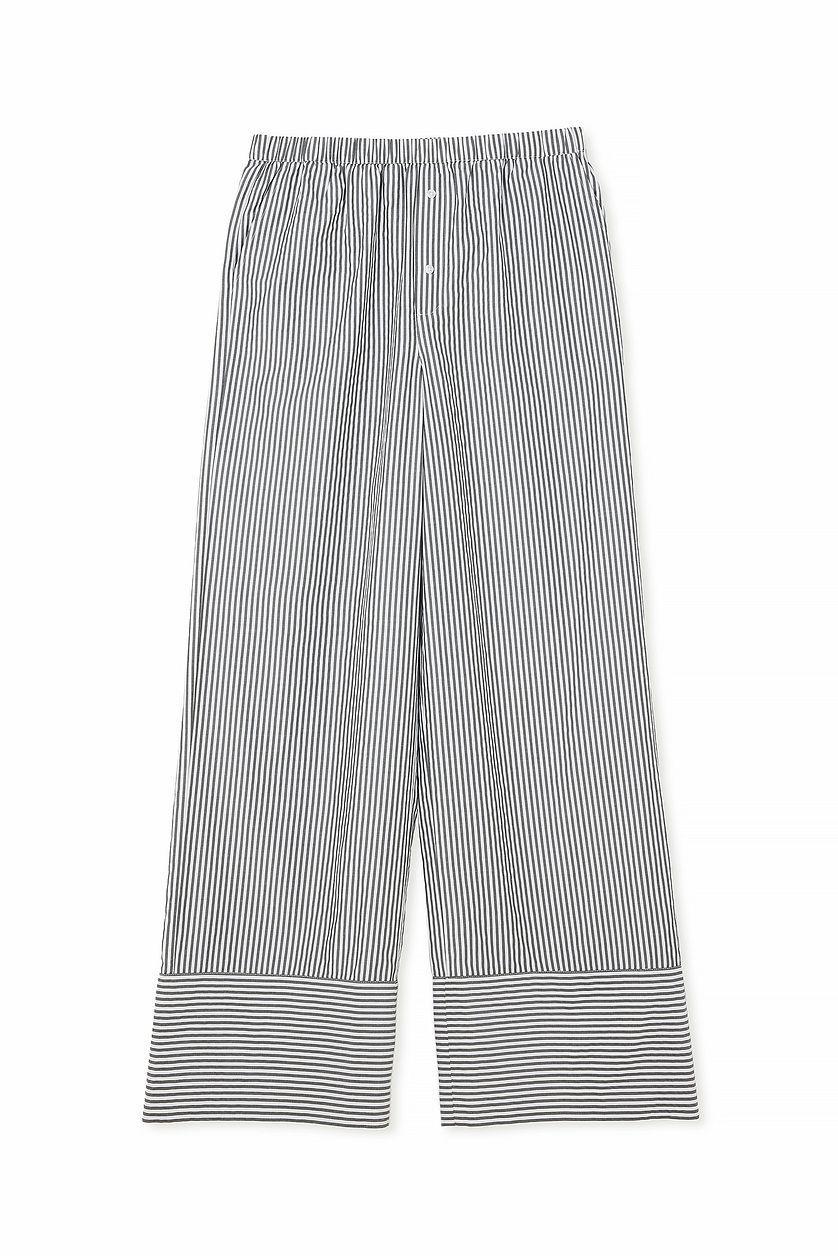 Elastic Waist Striped Trousers Product Image