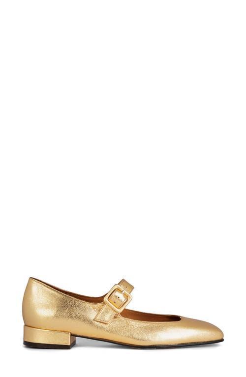 PENELOPE CHILVERS Low Mary Jane Flats In Gold Product Image