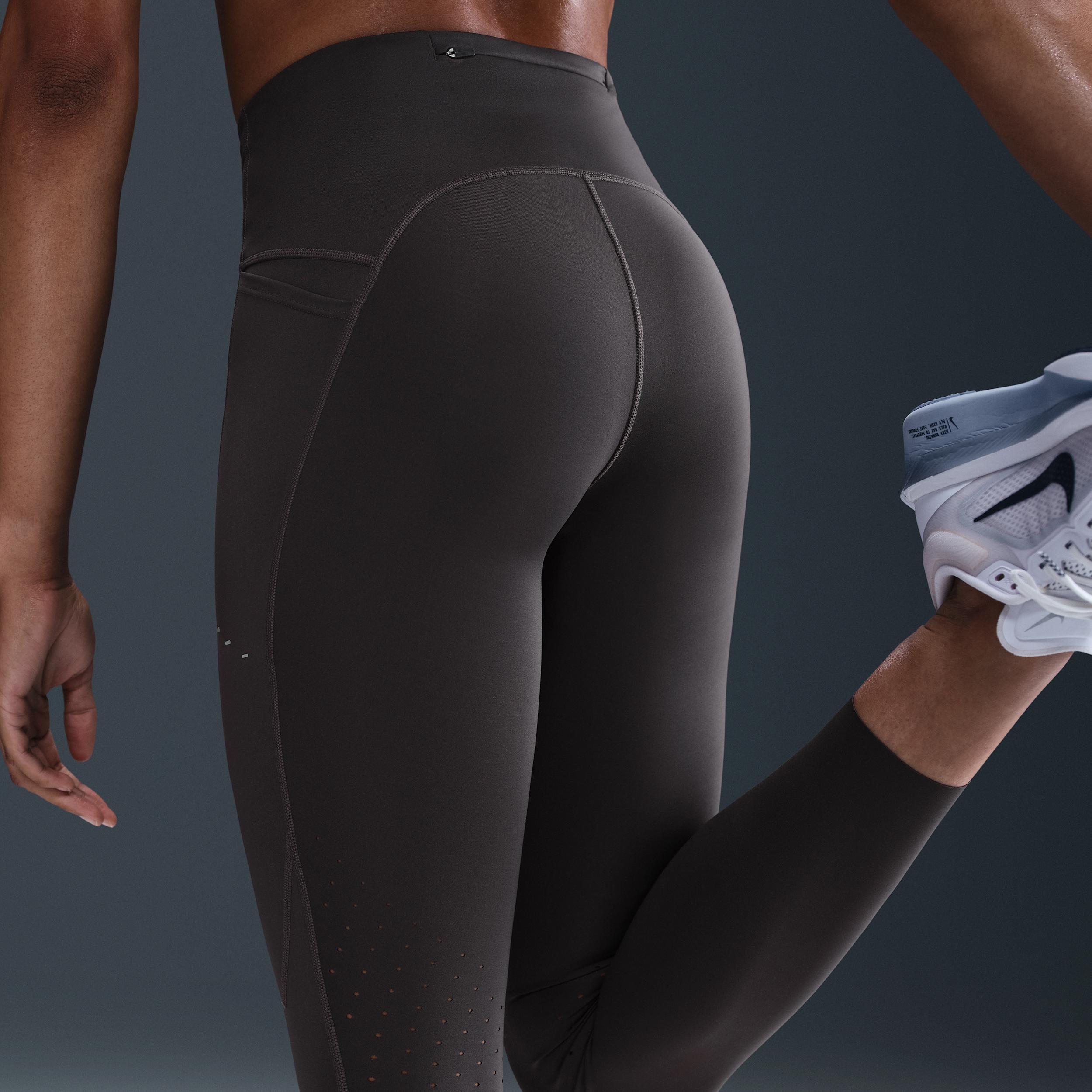 Nike Womens Swift High-Waisted 7/8 Running Leggings with Pockets | HJ2252-036 Product Image