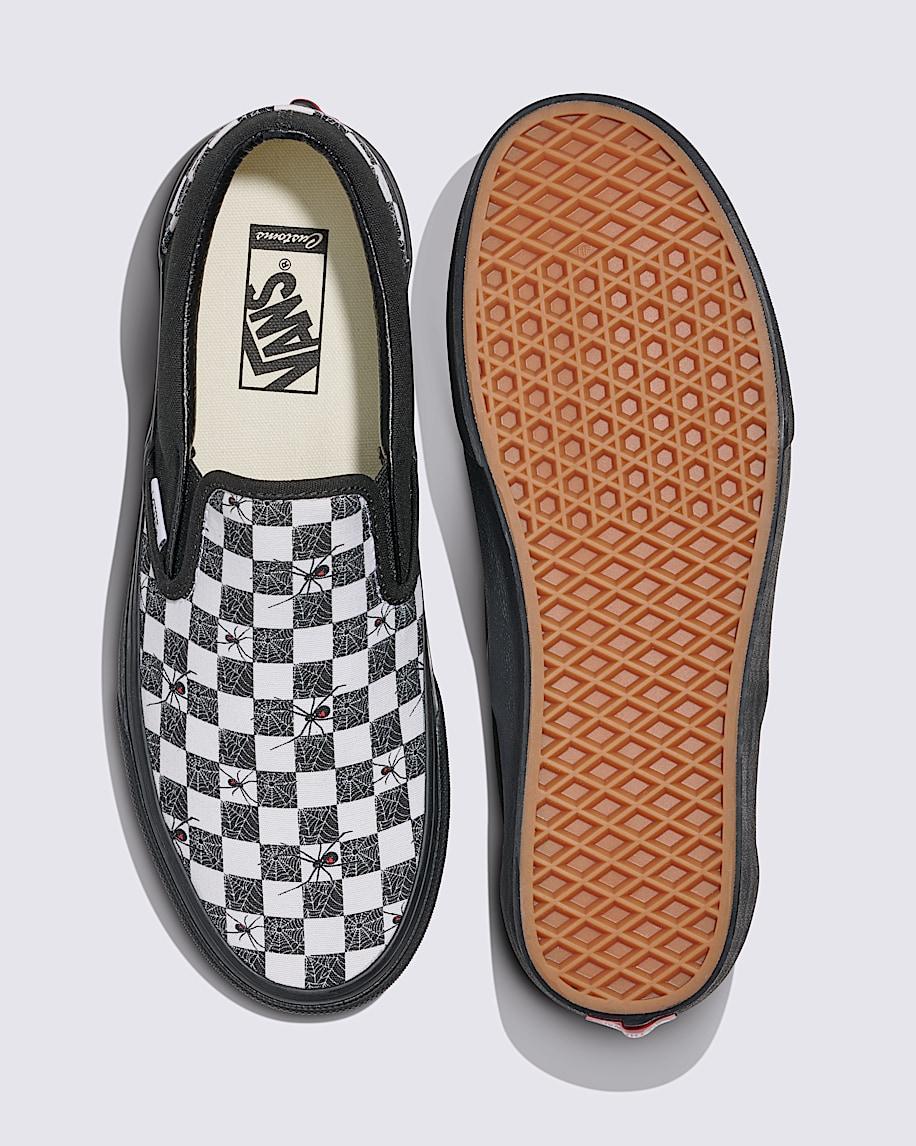 Customs Classic Slip-On Halloween Checkerboard Shoe in Customs| Vans US Product Image