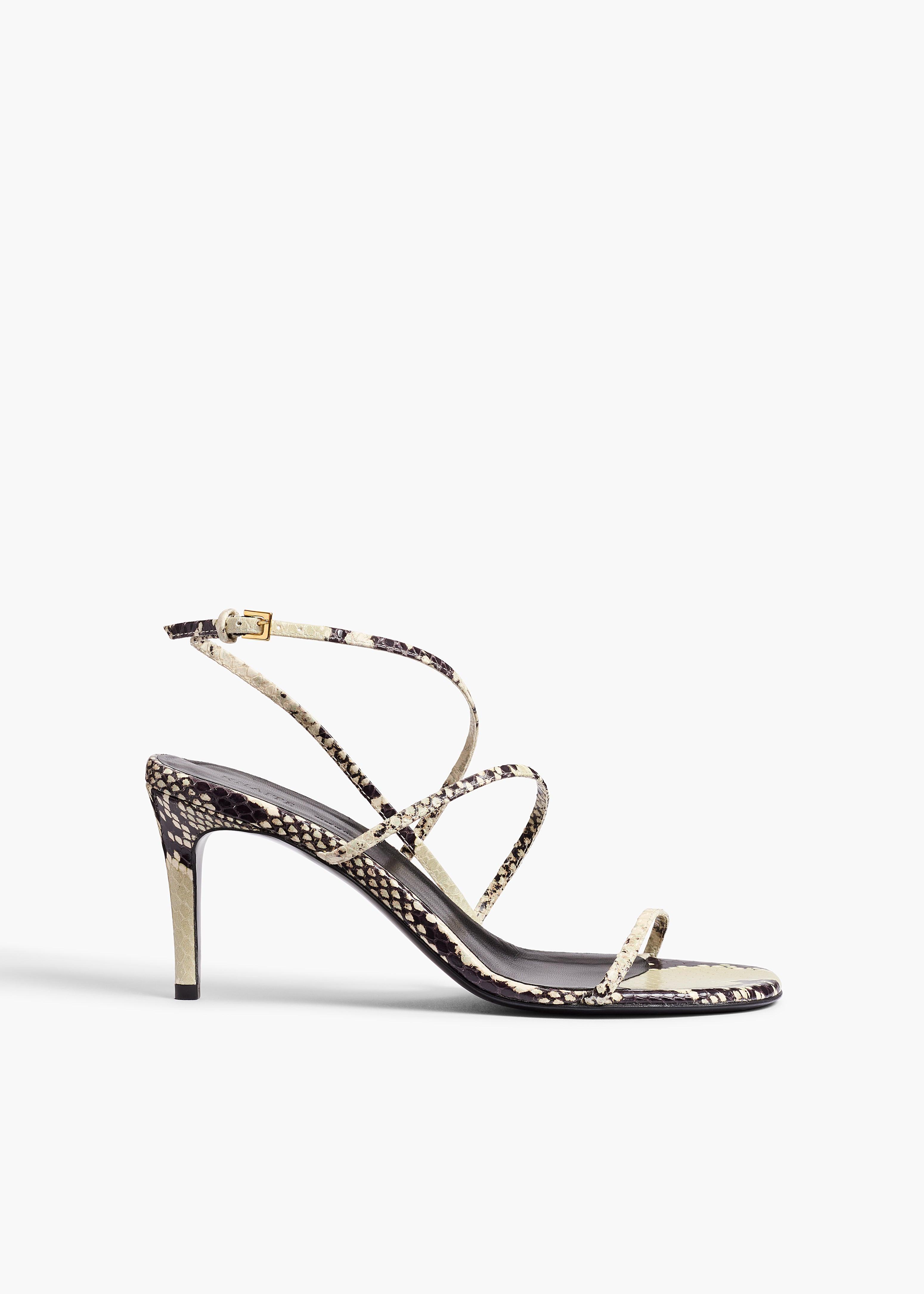 Loop Sandal in Natural Python-Embossed Leather Product Image